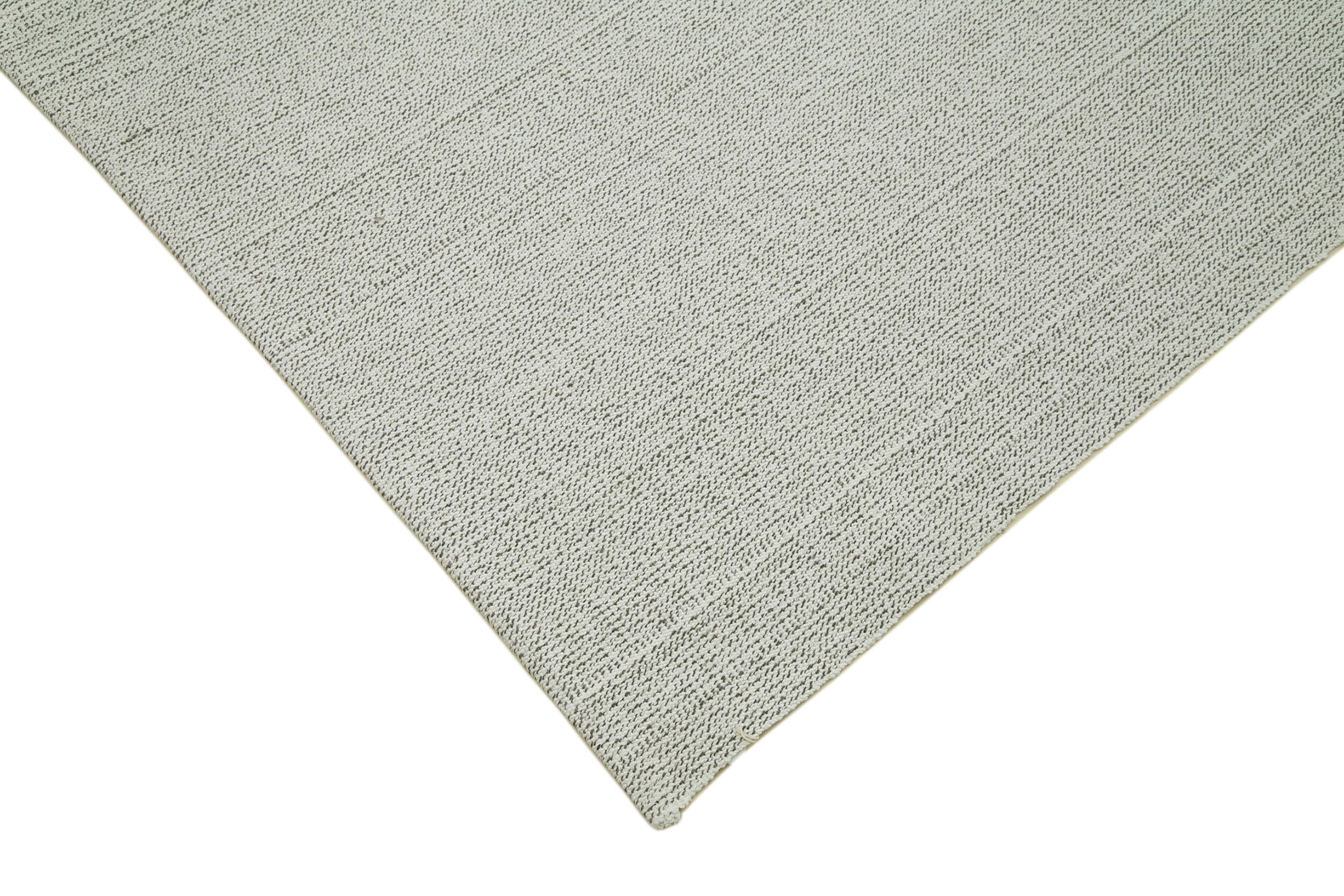 Vintage Flatweave Rug - Handmade Area Rug Cotton Wool Carpet 6'8'' x 11'4'' Beige