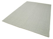 Vintage Flatweave Rug - Handmade Wool Cotton Blend Area Rug 6'8'' x 9'9'' Beige