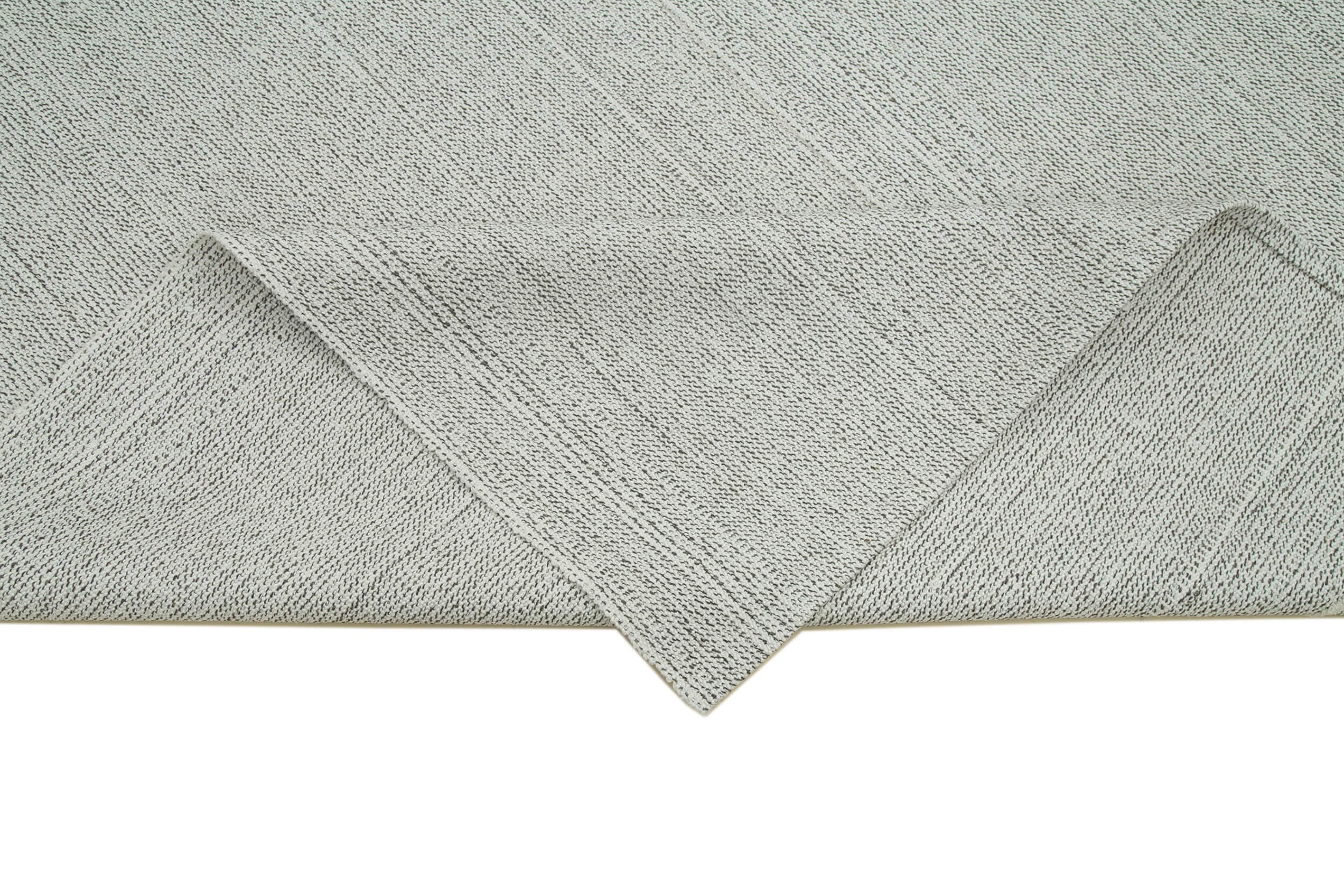 Vintage Flatweave Rug - Handmade Wool Cotton Blend Area Rug 6'8'' x 9'9'' Beige