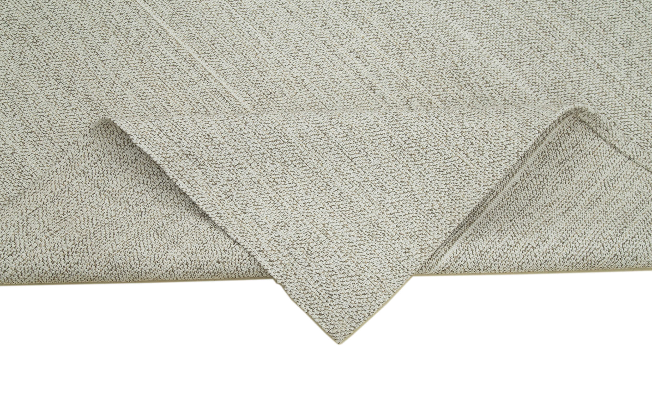 Vintage Flatweave Rug – Handmade Area Rug 6'1''x8'10'' | Beige Wool Carpet