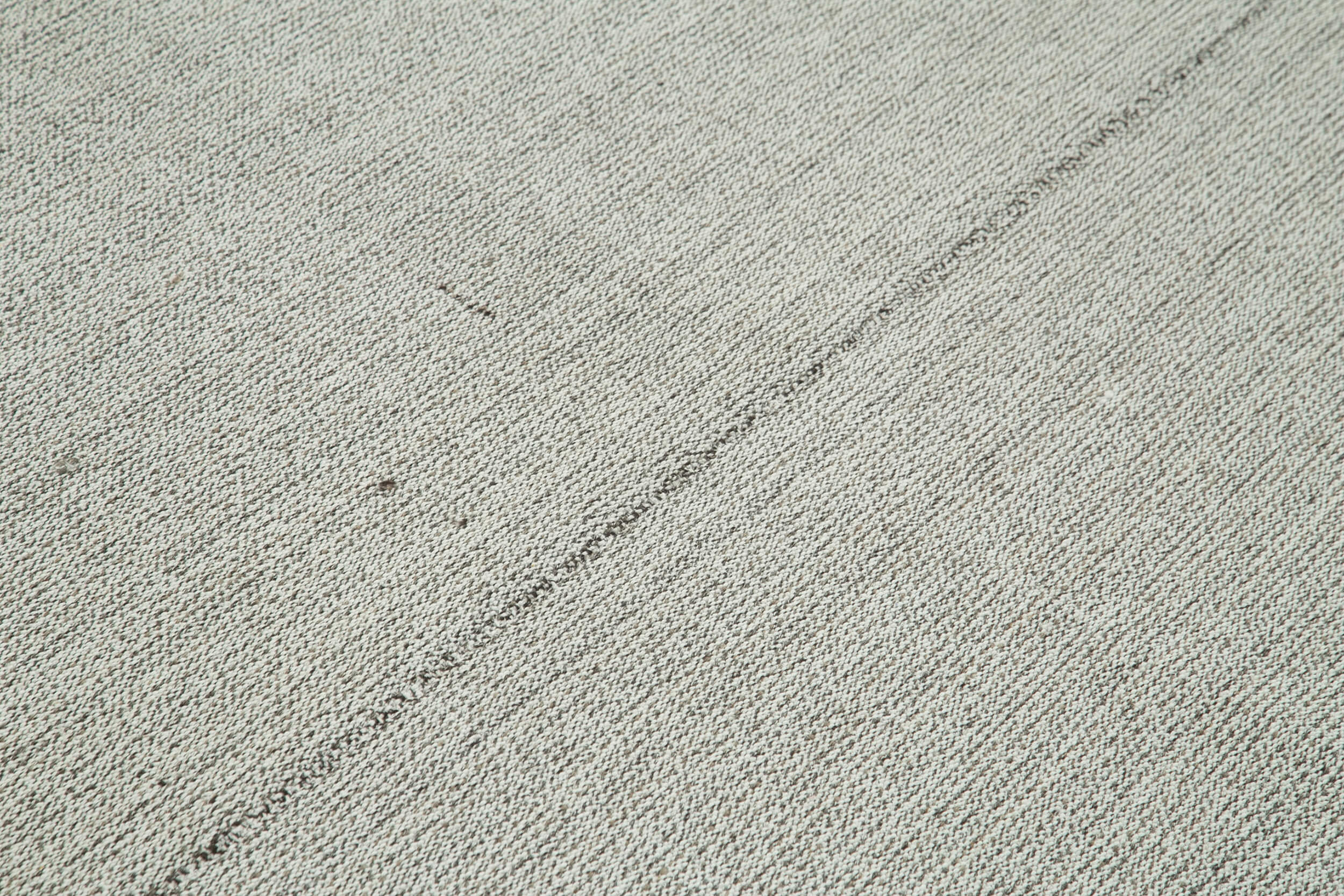 Vintage Flatweave Rug – Handmade Area Rug | Grey Cotton Wool Carpet 6'11''x9'11''