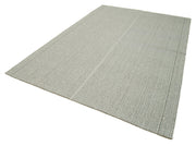 Vintage Flatweave Rug - Handmade Cotton Wool Area Rug 6'9'' x 9'10'' Beige