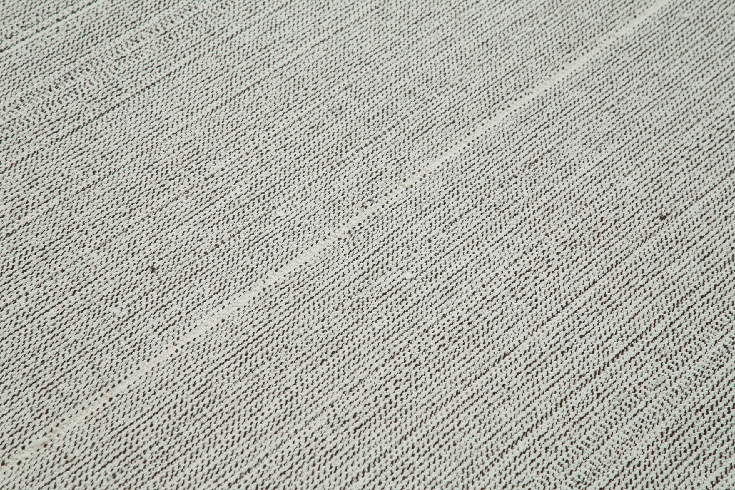 Vintage Flatweave Rug - Handmade Cotton Wool Area Rug 6'9'' x 9'10'' Beige