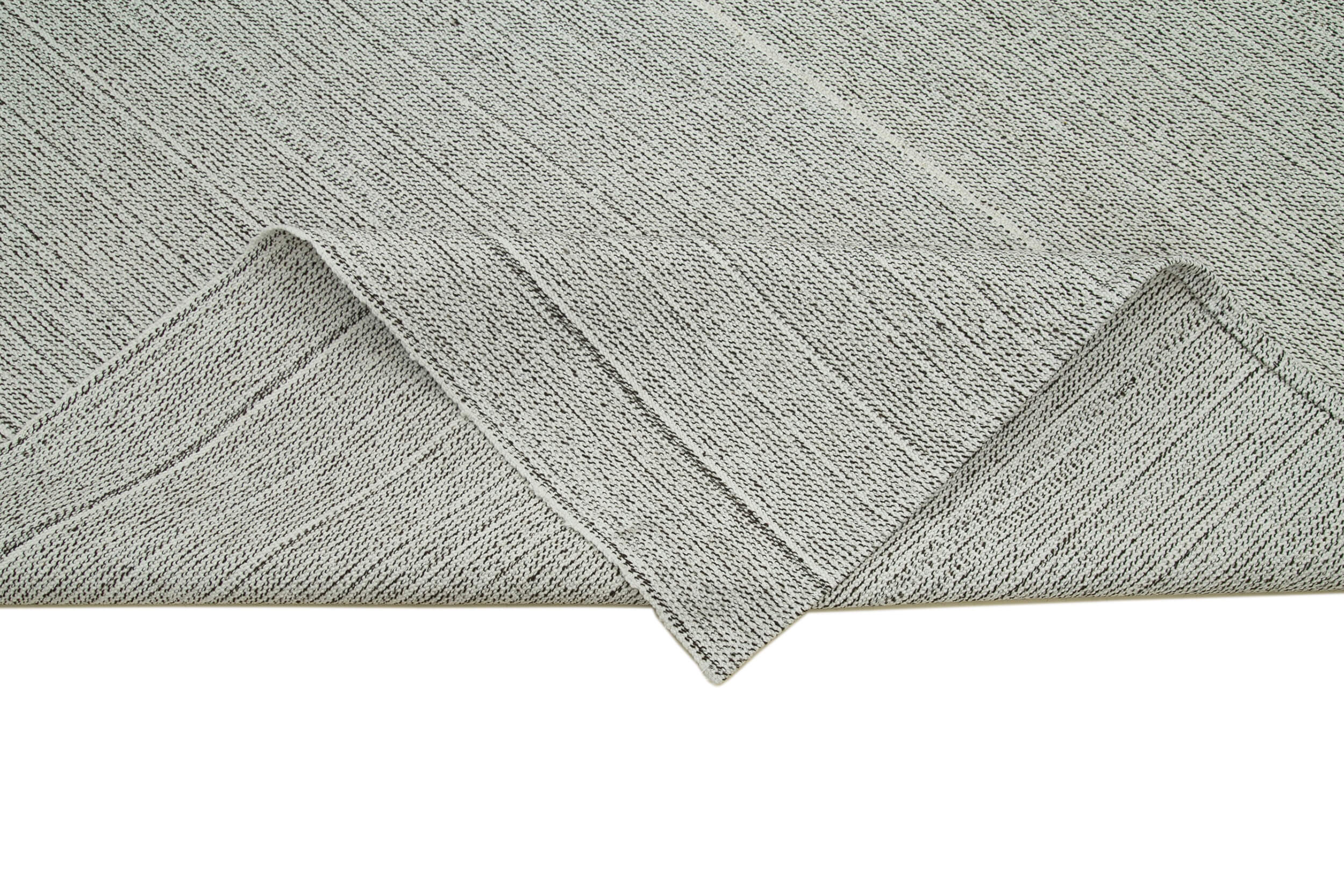 Vintage Flatweave Rug - Handmade Cotton Wool Area Rug 6'9'' x 9'10'' Beige