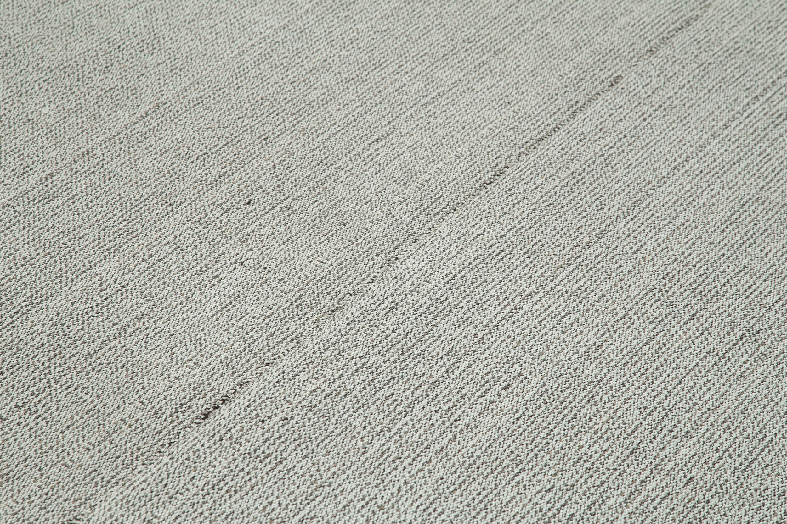 Vintage Flatweave Rug - Handmade Area Rug 7x12 Foot | Grey Wool Cotton Wool Carpet