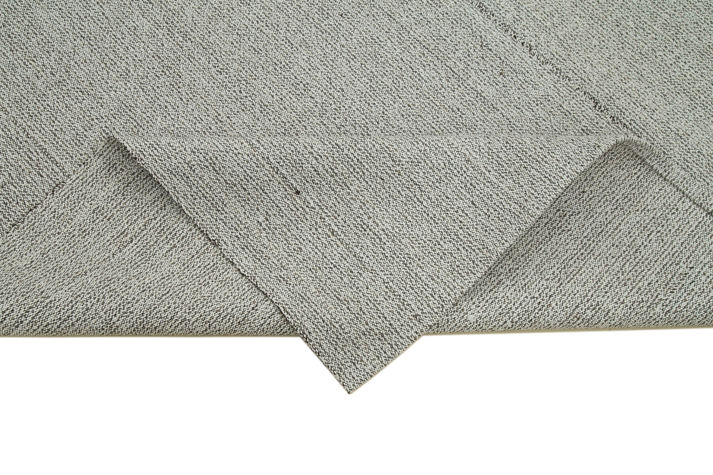 Vintage Flatweave Rug – Handmade Wool Cotton Blend Area Rug 7'0'' x 9'11'' Grey