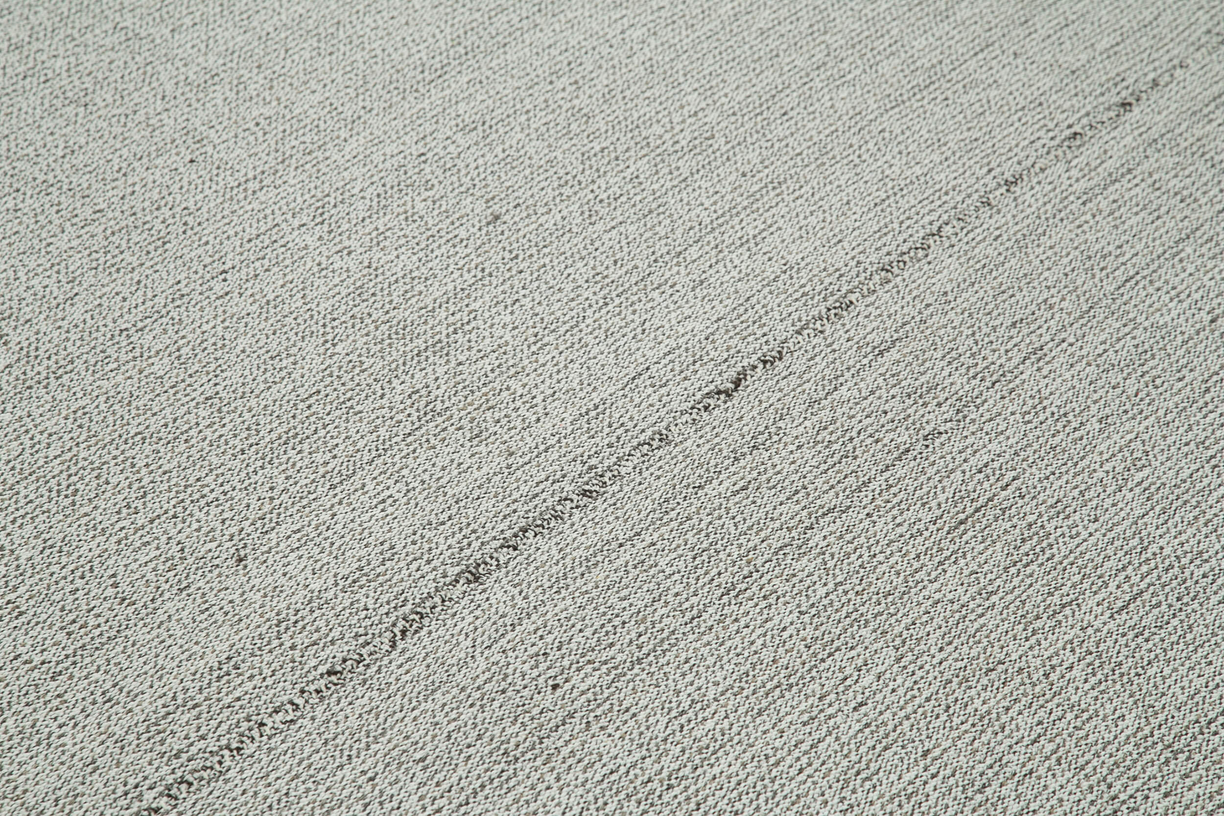 Vintage Flatweave Rug - Handmade Grey Area Rug 6'11'' x 10'0'' Cotton Wool Carpet