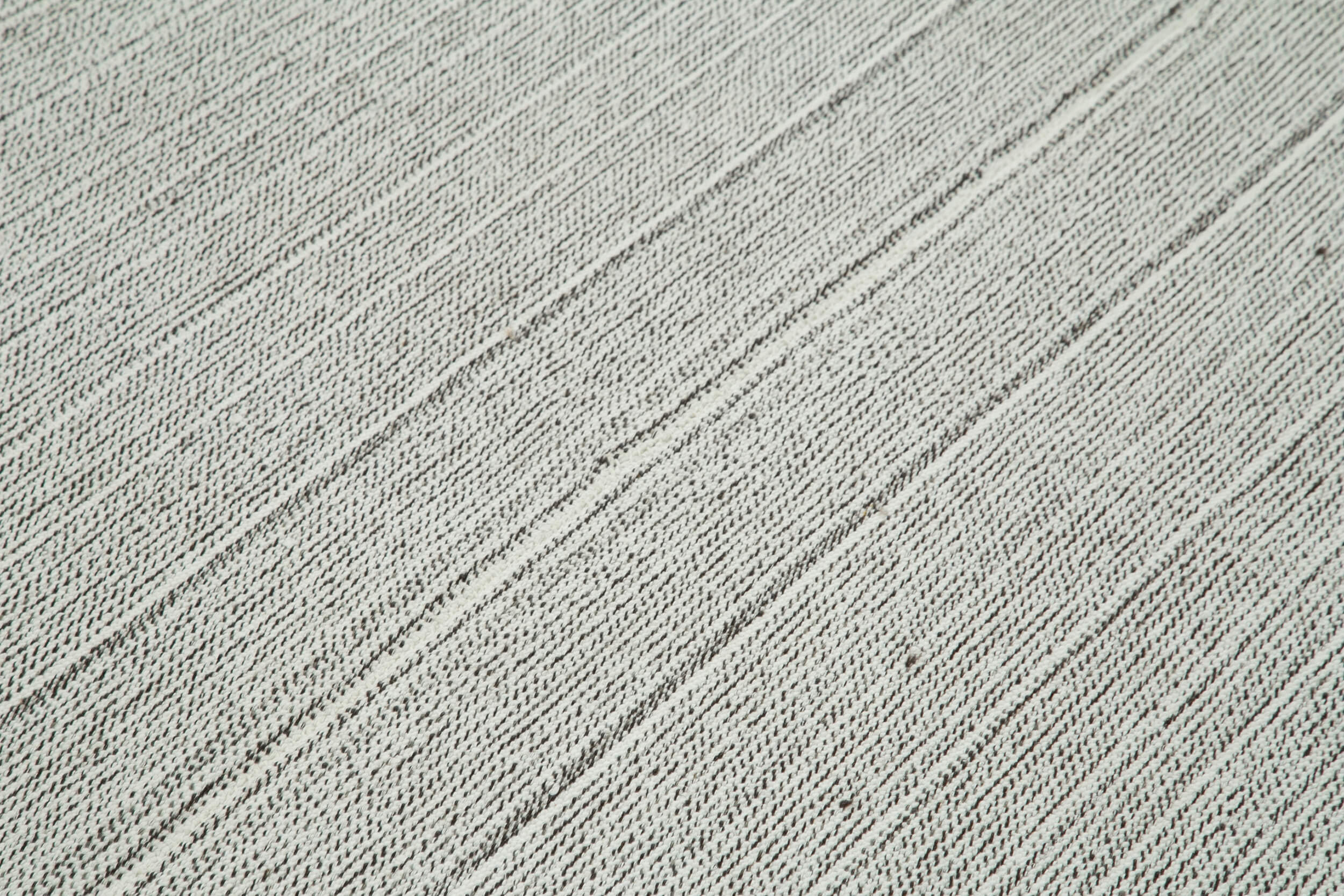 Vintage Flatweave Rug – Handmade Area Rug Grey Wool Cotton Blend 6'8''x9'11''