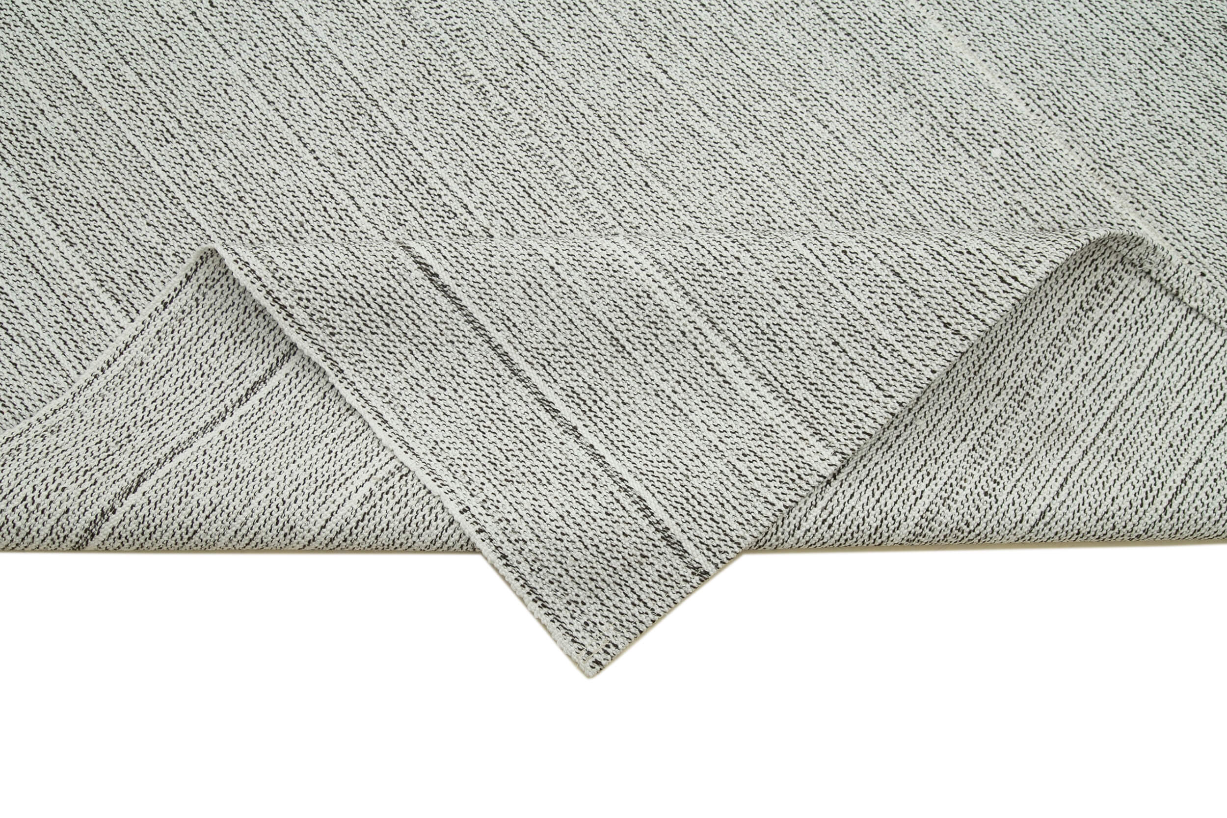 Vintage Flatweave Rug - Handmade Area Rug 6'9'' x 10'0'' Beige Cotton Wool Carpet