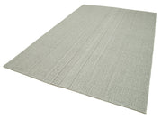 Vintage Flatweave Rug – Handmade Cotton Wool Carpet, Beige Neutral Area Rug 6'8''x9'9''