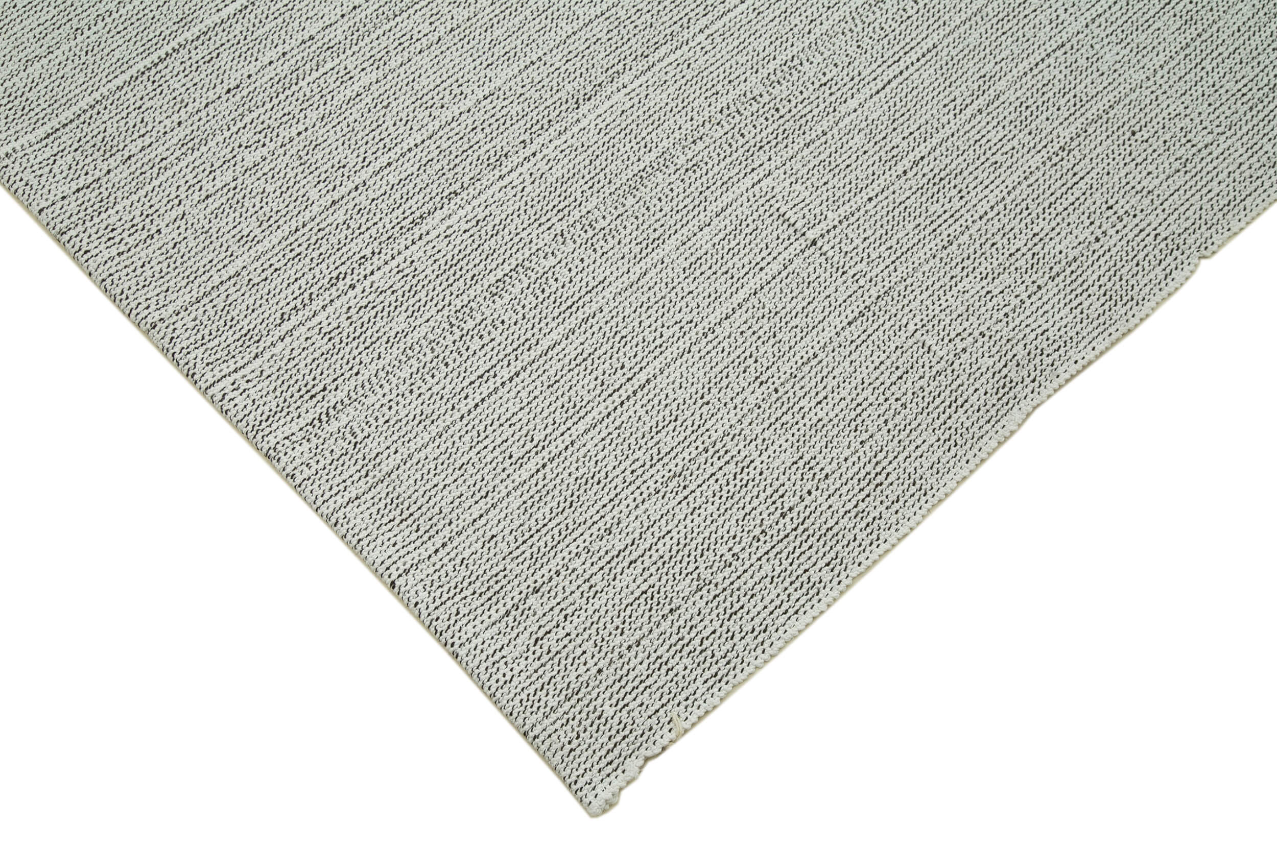 Vintage Flatweave Rug – Handmade Cotton Wool Carpet, Beige Neutral Area Rug 6'8''x9'9''