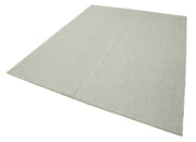 Vintage Flatweave Rug – Hand Knotted Carpet, Beige Area Rug 6'11'' x 8'11''