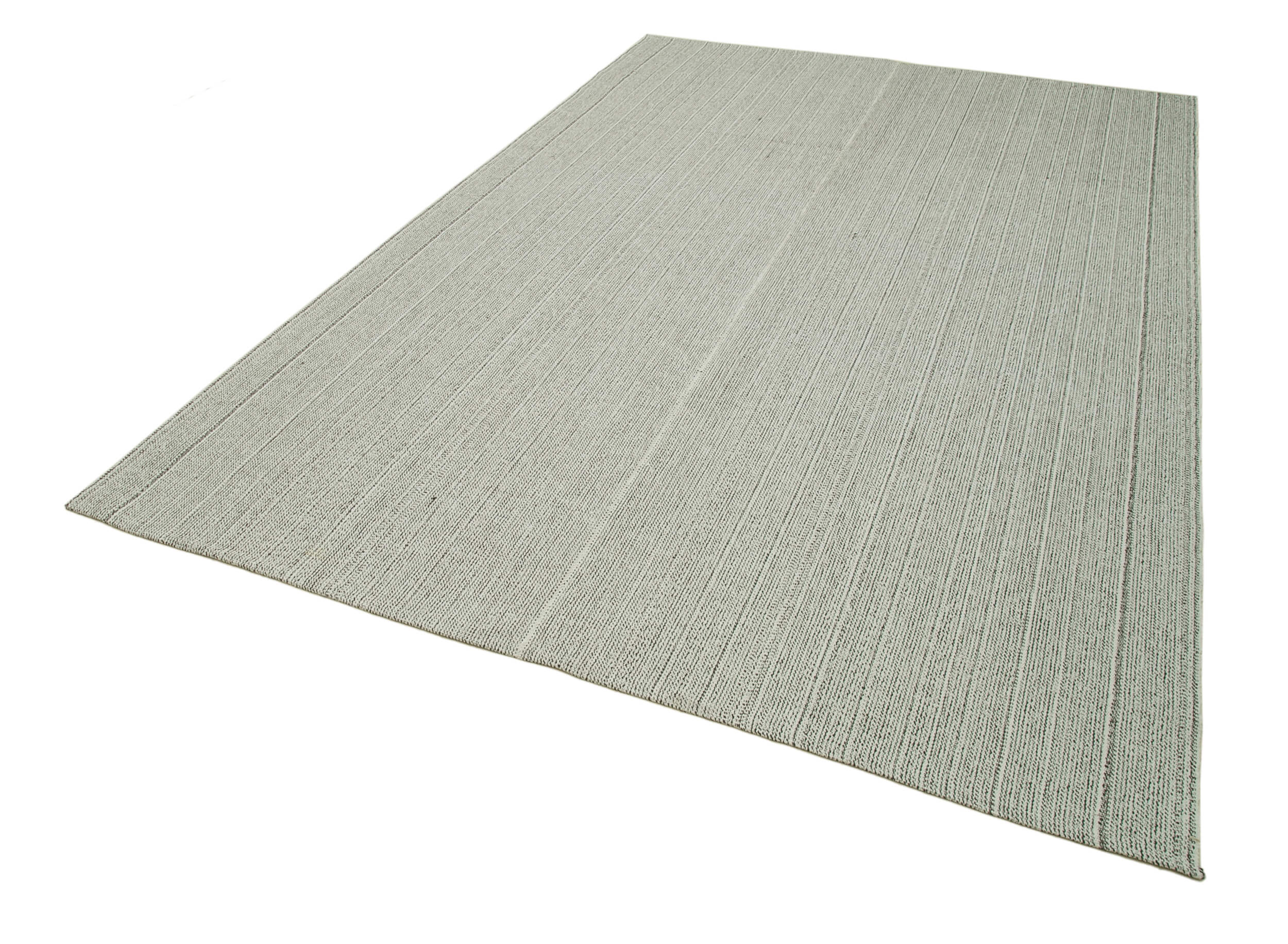 Vintage Flatweave Rug – Handmade Area Rug with Wool Cotton Blend, Beige Vintage Carpet 6'8''x10'