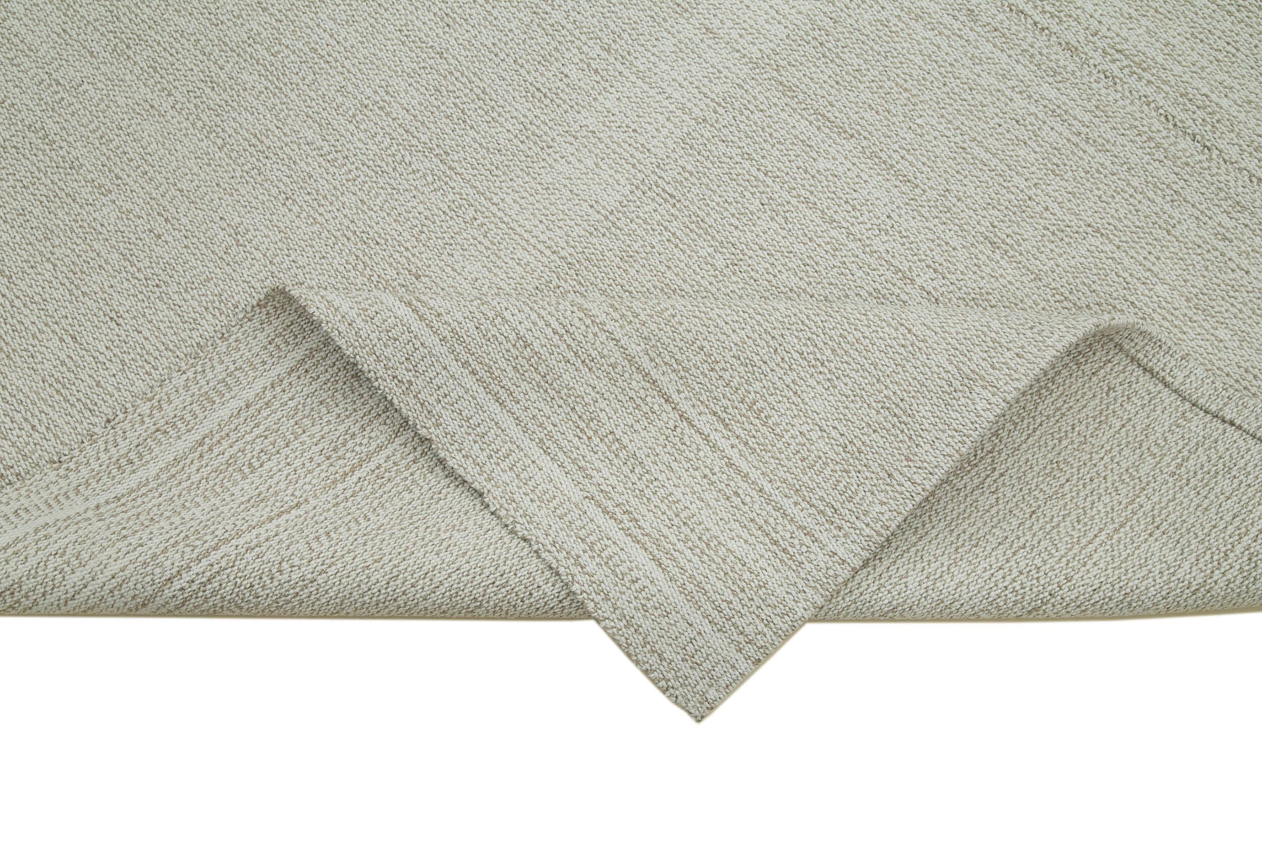 Vintage Flatweave Rug – Handmade Area Rug 6'11''x10'8'' | Cotton Wool Carpet