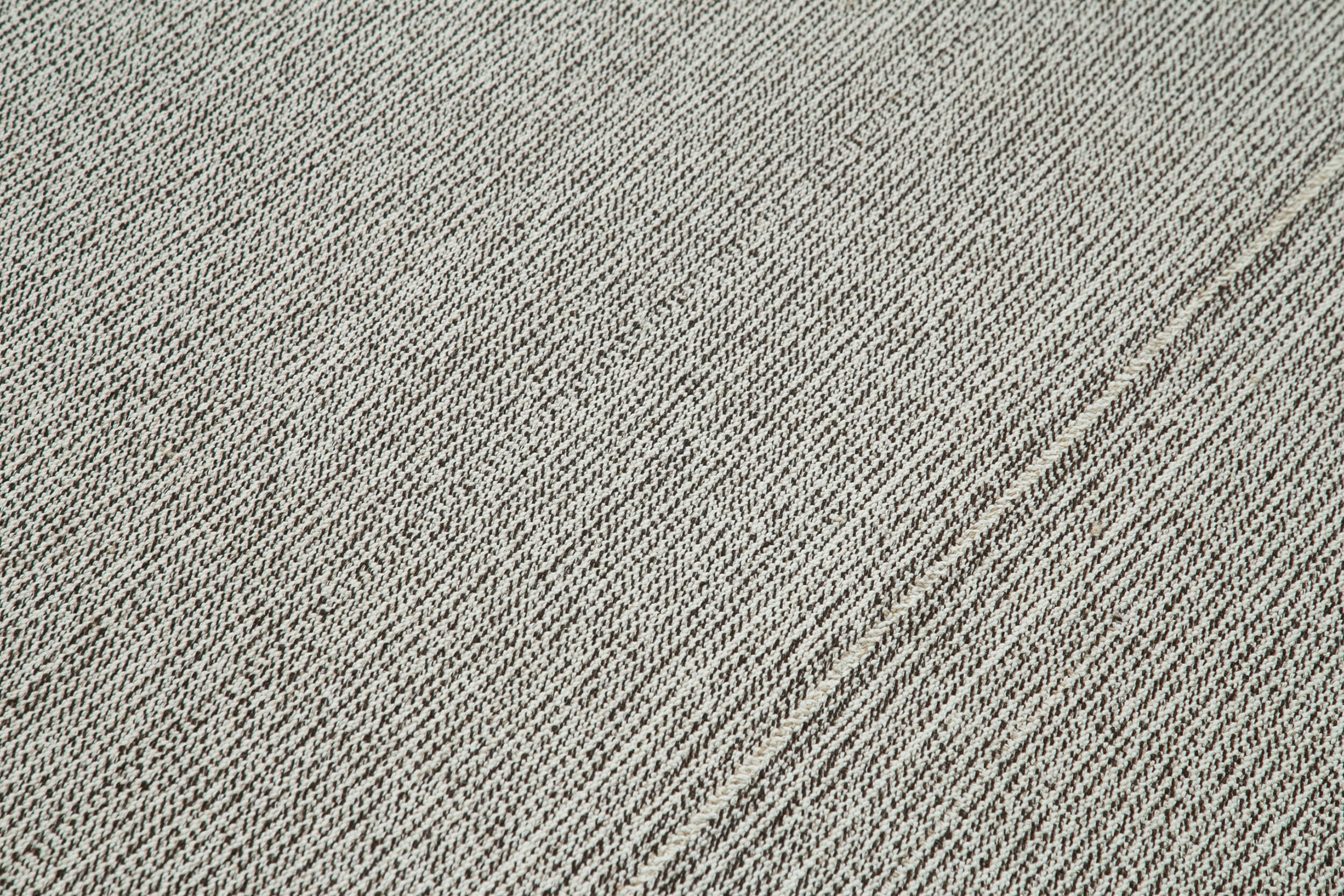 Vintage Flatweave Rug – Handmade Grey Wool Area Rug 7'9'' x 9'5'' | Durable Cotton Carpet
