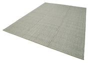 Vintage Flatweave Rug Featuring Hand Knotted Craftsmanship | Boho Style Carpet 7'10''x10'9''