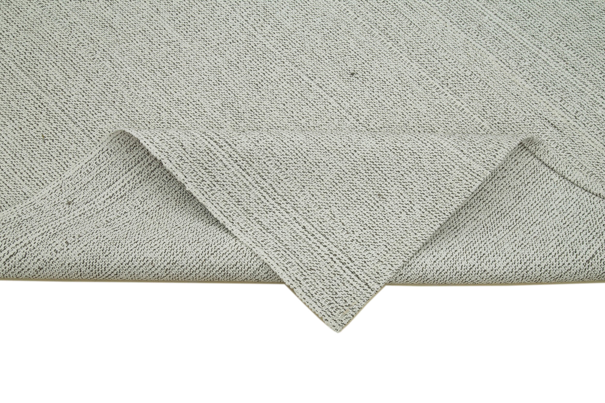 Vintage Flatweave Rug – Handmade Area Rug Beige Cotton Wool Carpet 6'8''x11'