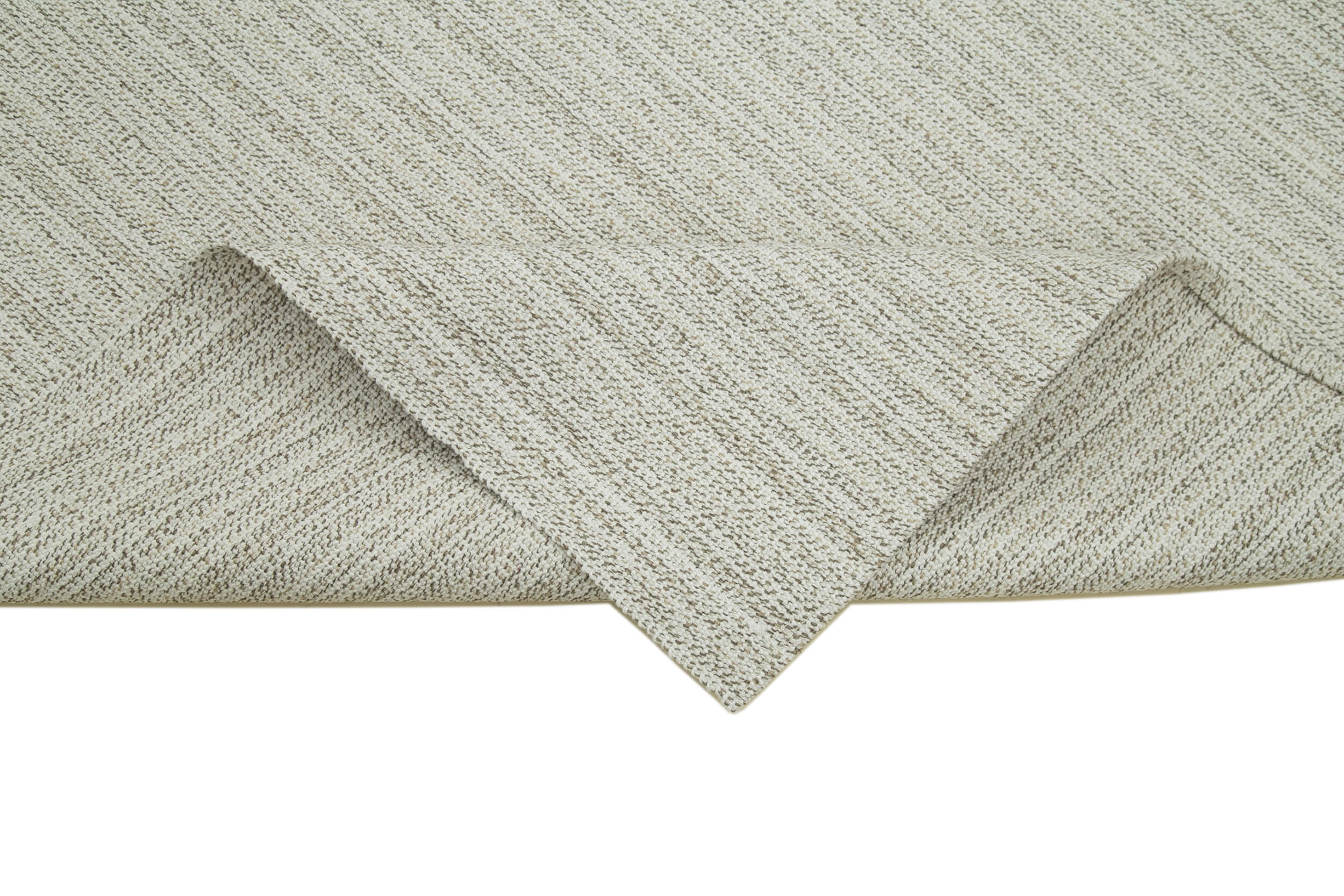 Vintage Flatweave Rug – Handmade Area Rug Cotton Wool Carpet 6'11''x10'0'' Beige