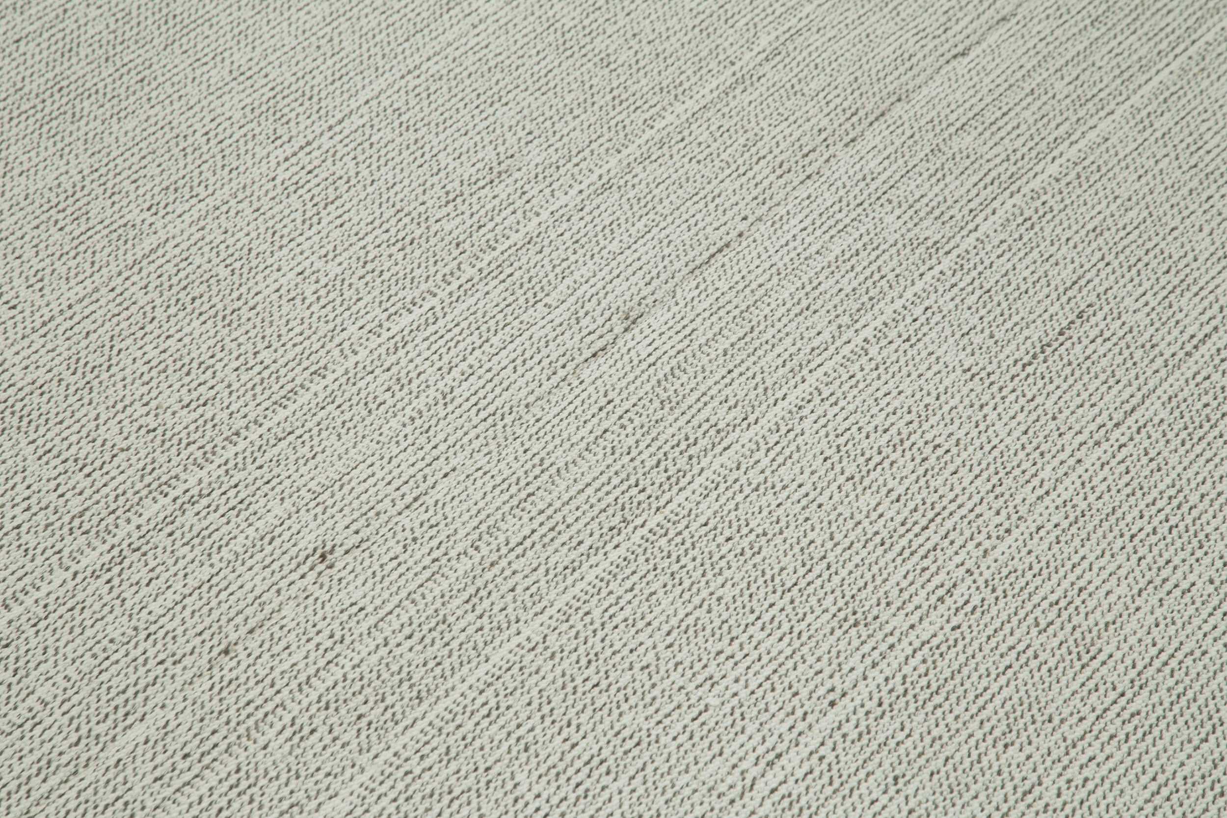 Handmade Vintage Area Rug | Beige Wool Cotton Flatweave Carpet 6'8''x10'5''