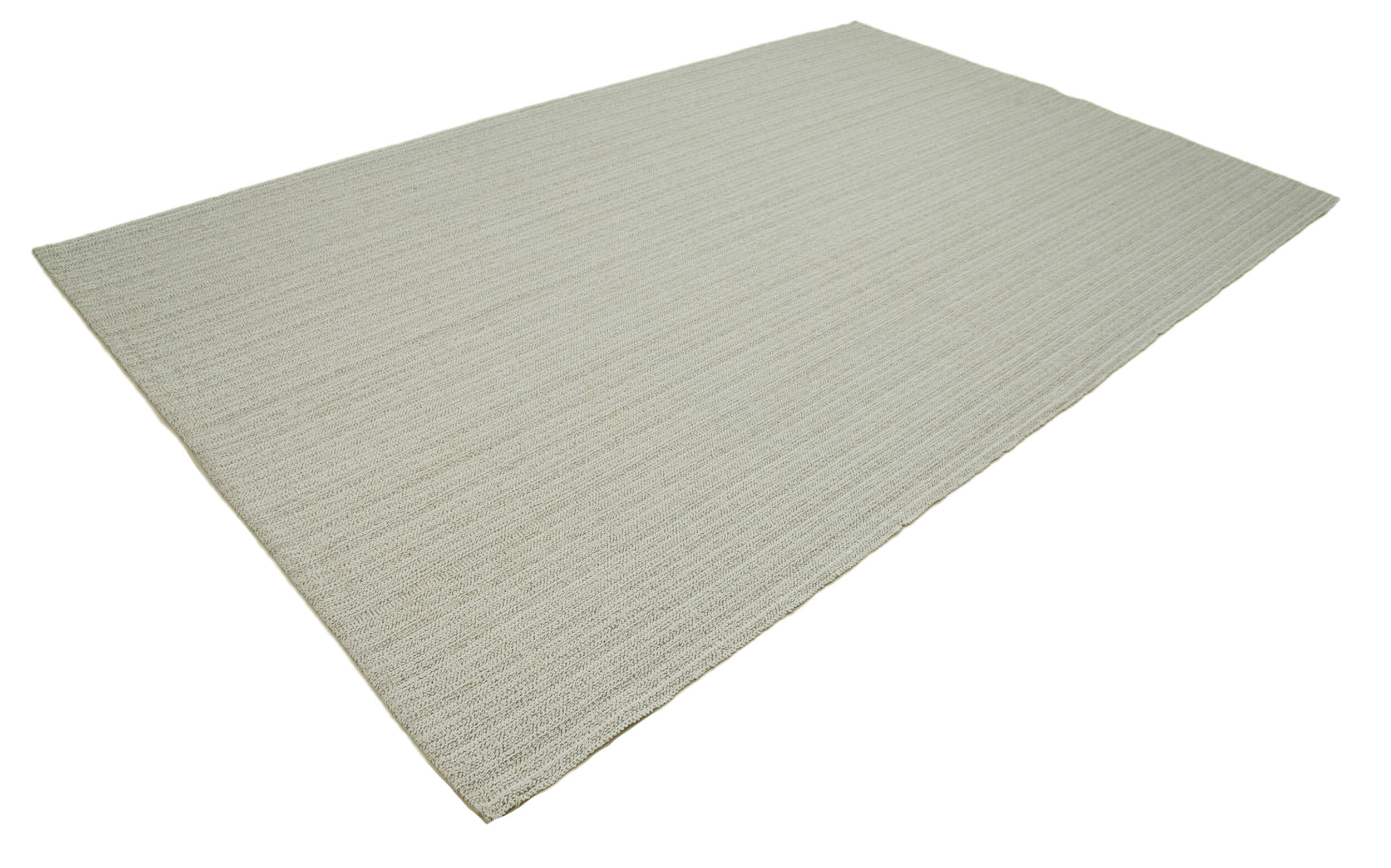 Vintage Flatweave Rug – Handmade Area Rug 6'11''x10'11'' Beige Cotton Wool Carpet