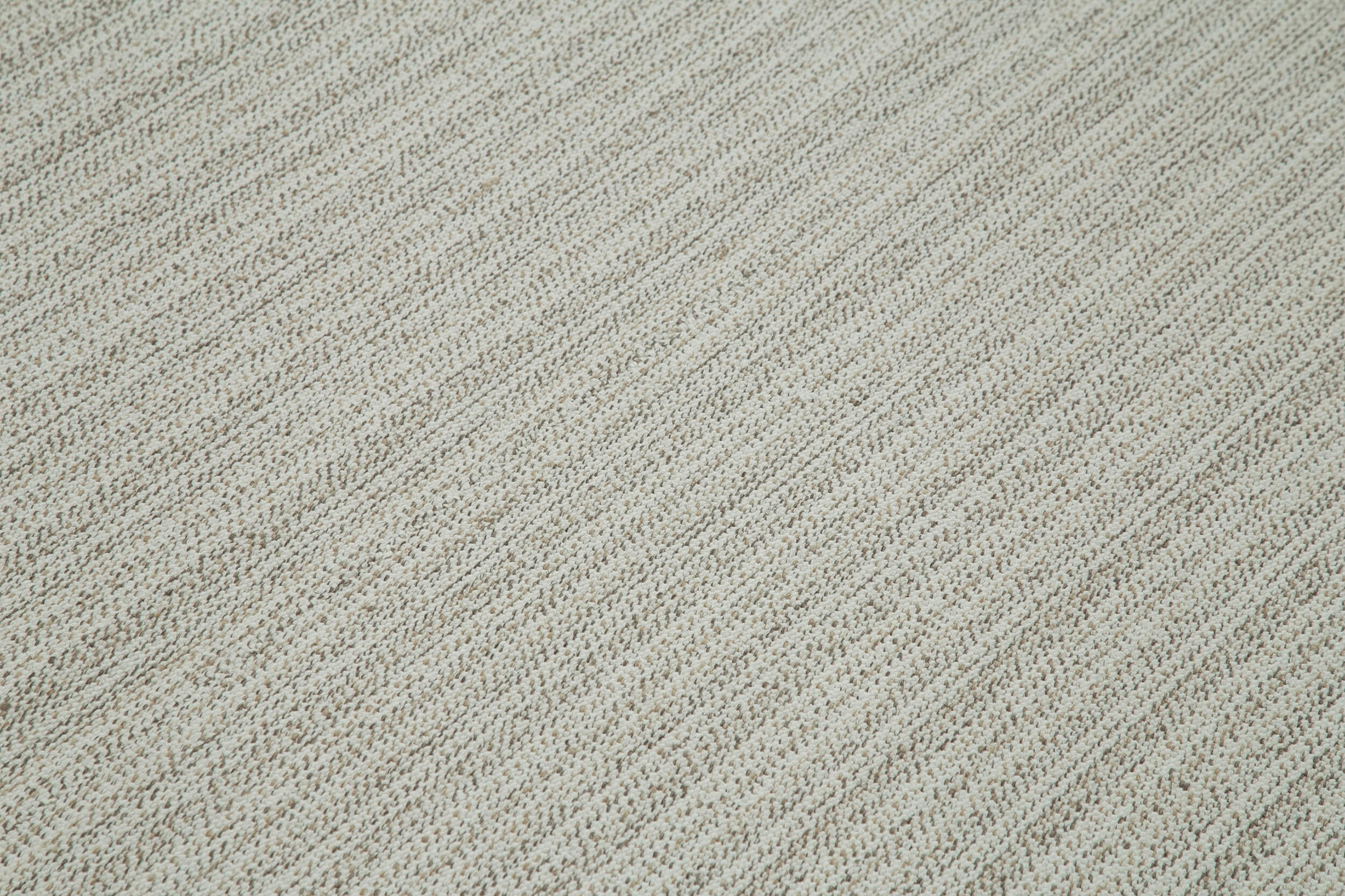 Vintage Flatweave Rug – Handmade Area Rug 6'11''x10'11'' Beige Cotton Wool Carpet