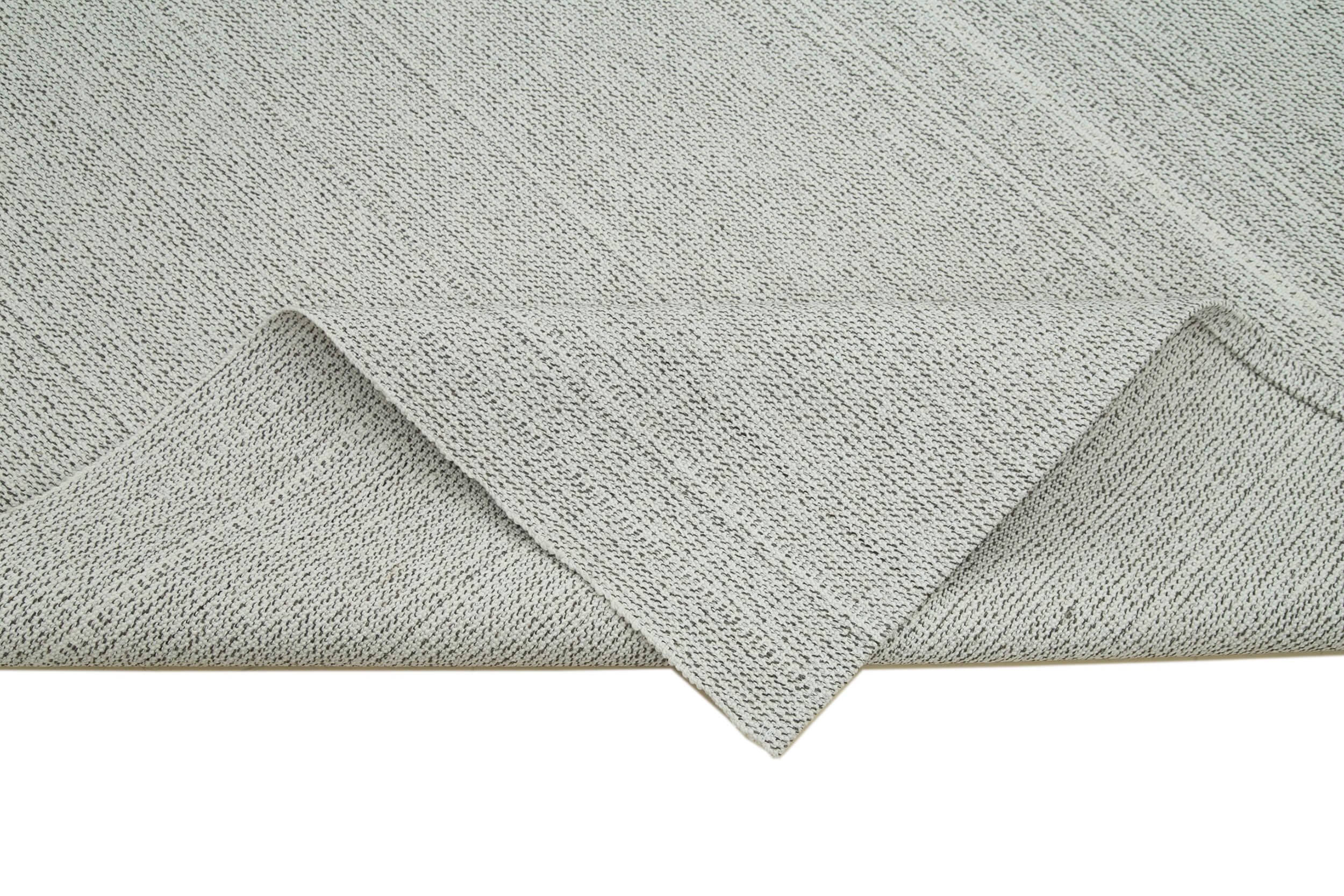 Vintage Flatweave Rug – Handmade Beige Cotton Wool Area Rug 6'9'' x 10'0''