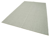 Vintage Flatweave Rug – Handmade Area Rug 6'9''x10'4'' Beige Cotton Wool Blend