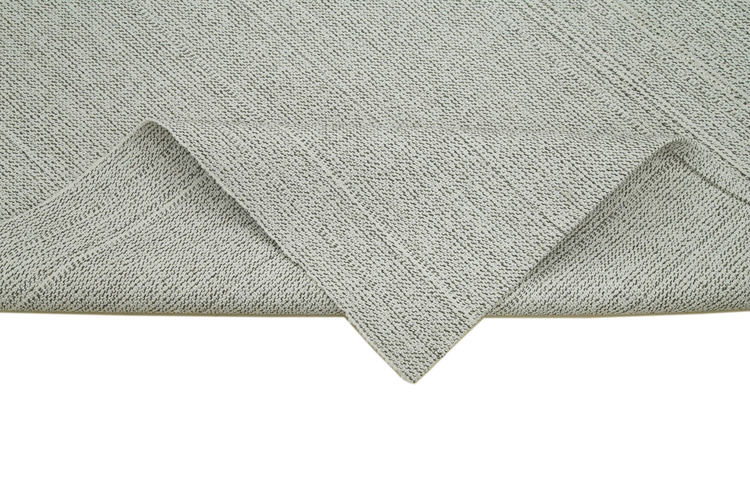 Vintage Flatweave Rug – Handmade Area Rug 6'9''x10'4'' Beige Cotton Wool Blend