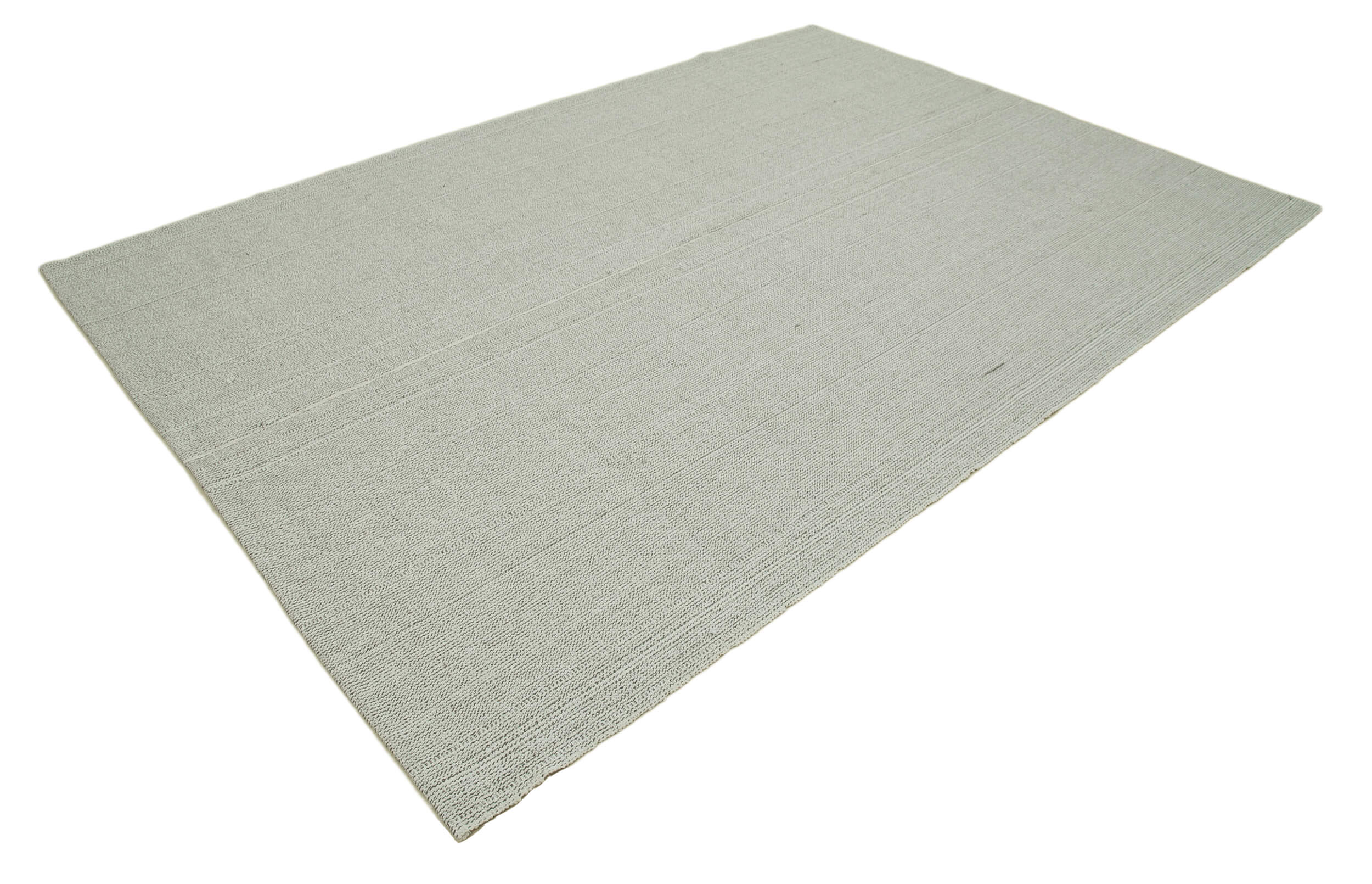 Vintage Flatweave Rug – Handmade Cotton Wool Area Carpet 6'8''x9'7'' Beige