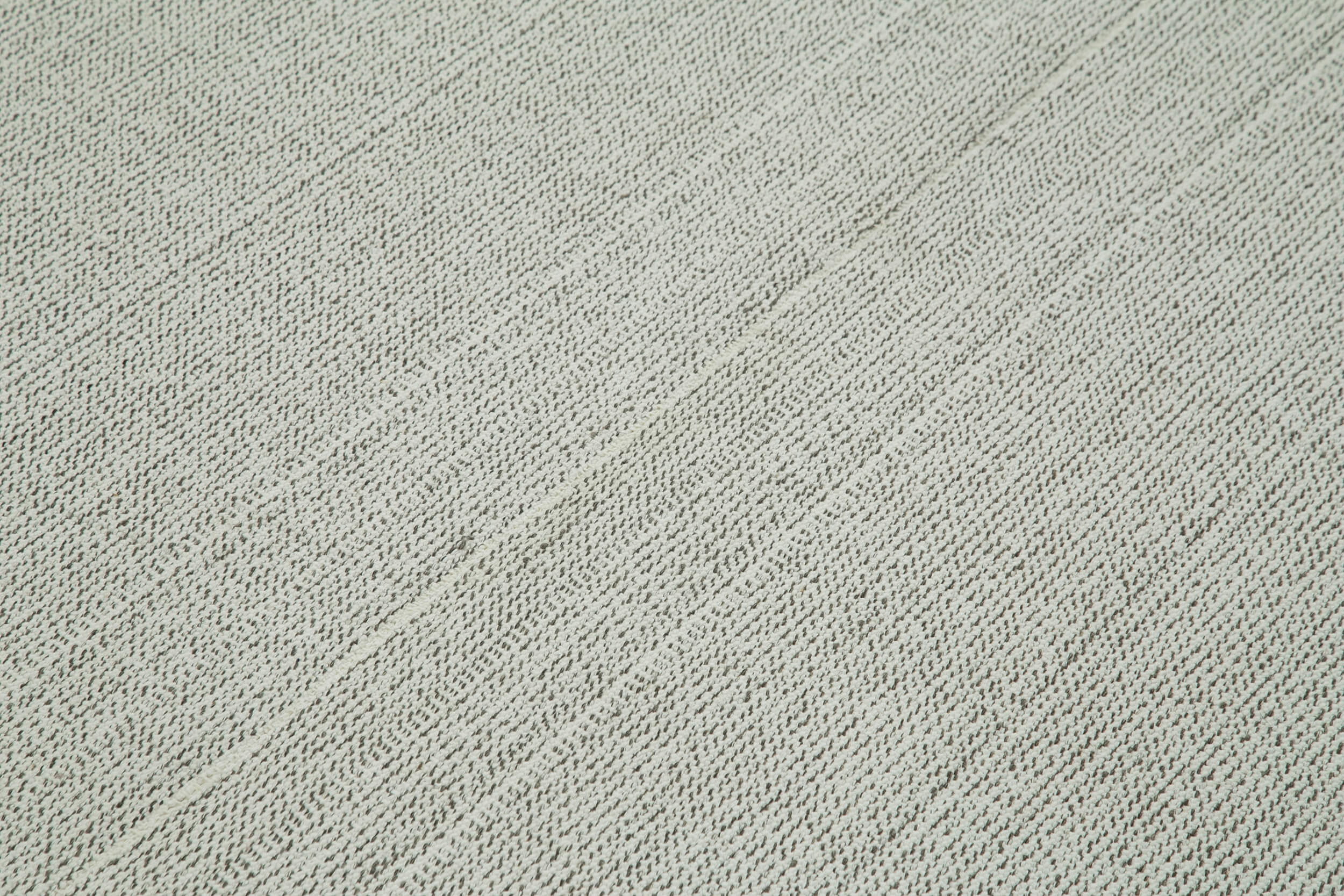 Vintage Flatweave Rug – Handmade Cotton Wool Area Carpet 6'8''x9'7'' Beige