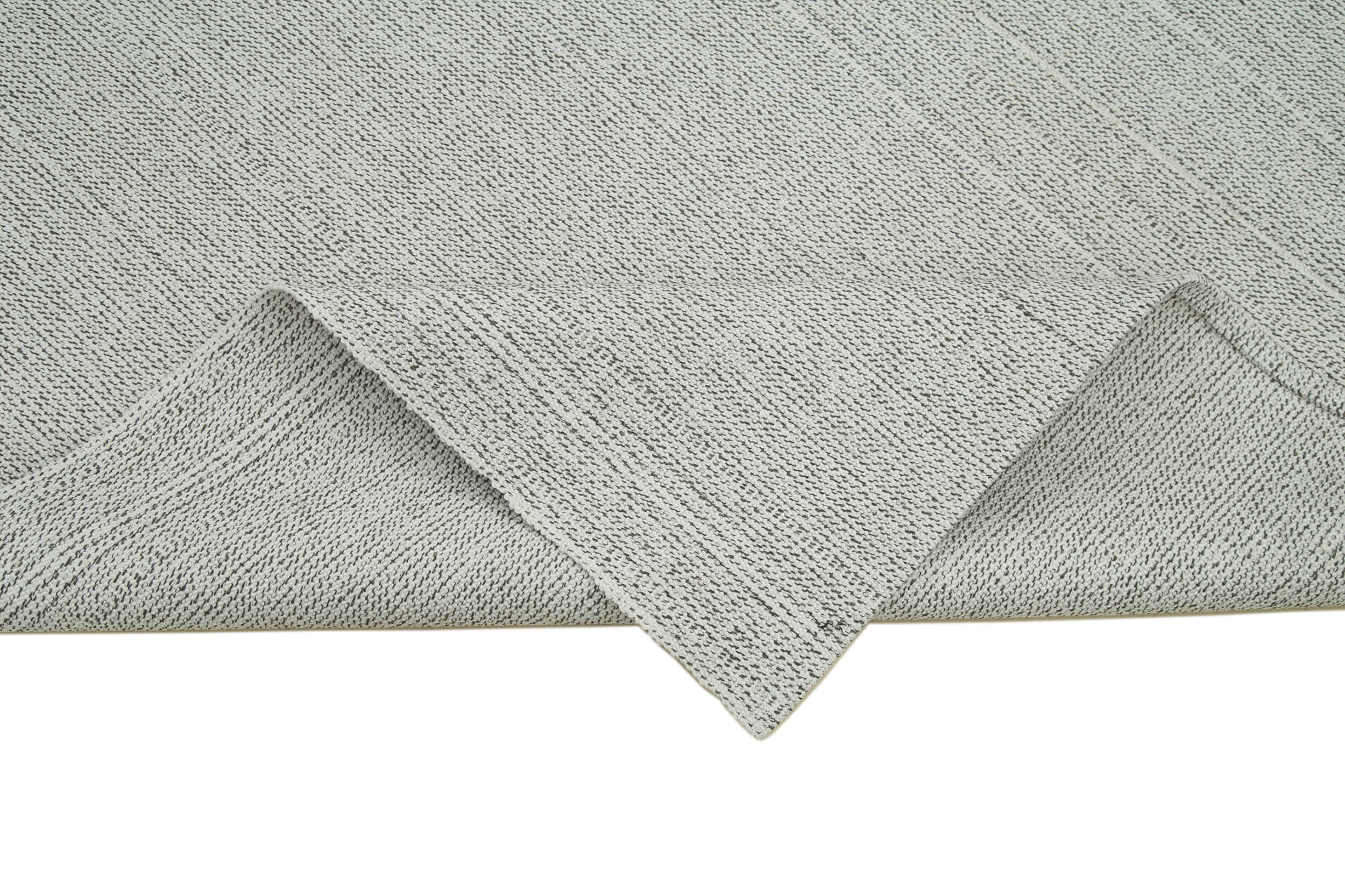 Vintage Flatweave Rug – Handmade Cotton Wool Area Carpet 6'8''x9'7'' Beige