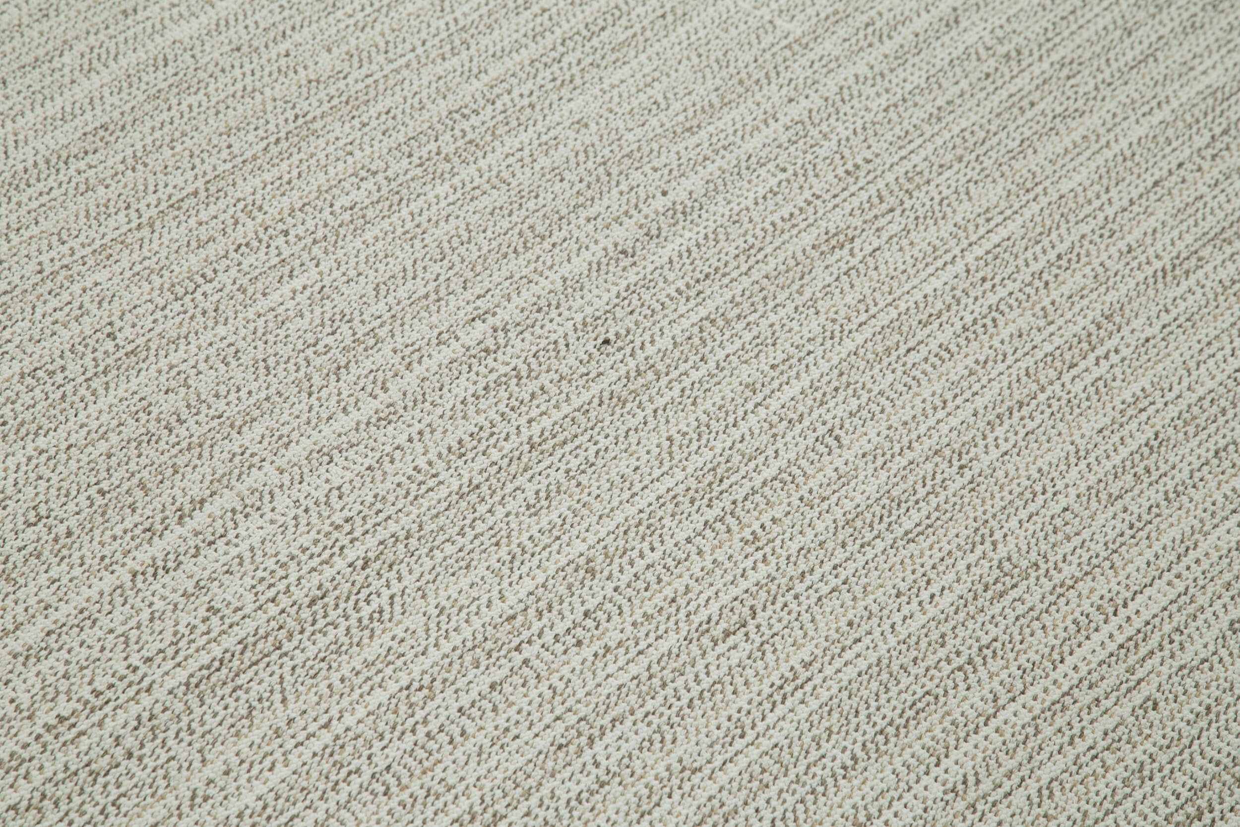 Vintage Flatweave Rug – Handmade Area Rug 6'11''x7'7'' | Beige Wool Cotton Carpet