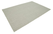 Vintage Flatweave Rug – Handmade Cotton Wool Area Carpet 6'2''x9'0'' Beige