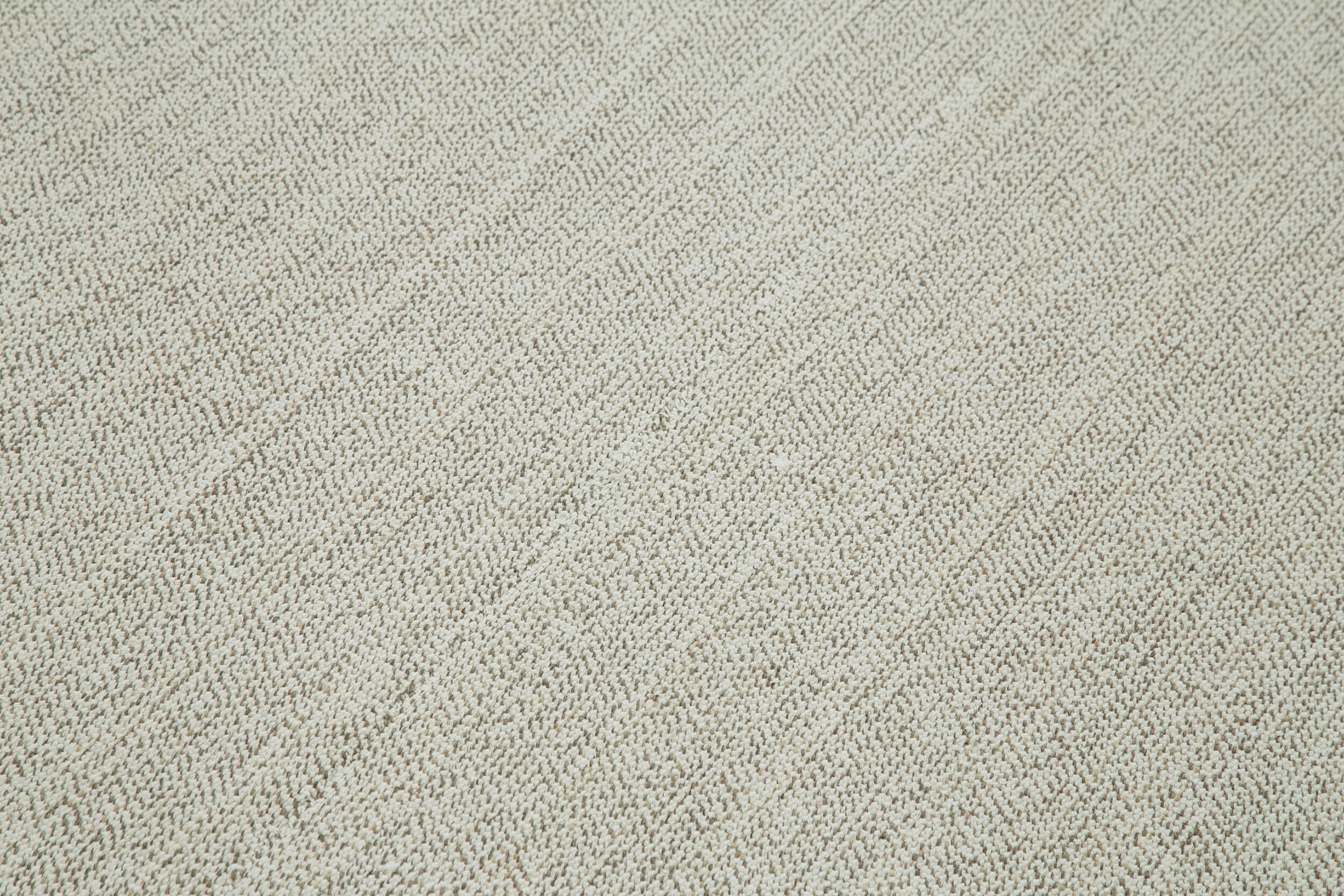 Vintage Flatweave Rug – Handmade Cotton Wool Area Carpet 6'2''x9'0'' Beige