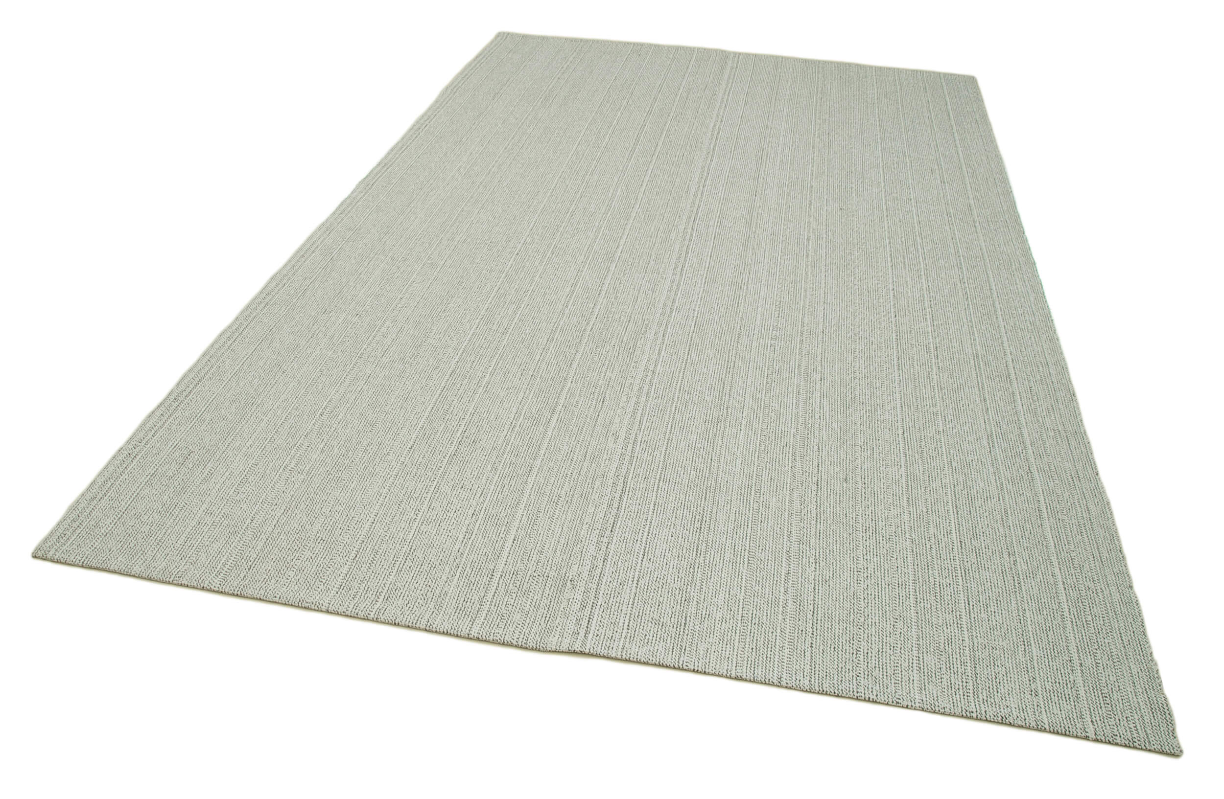 Vintage Flatweave Rug – Handmade Area Rug Cotton Wool Carpet 6'9''x10'6'' Beige