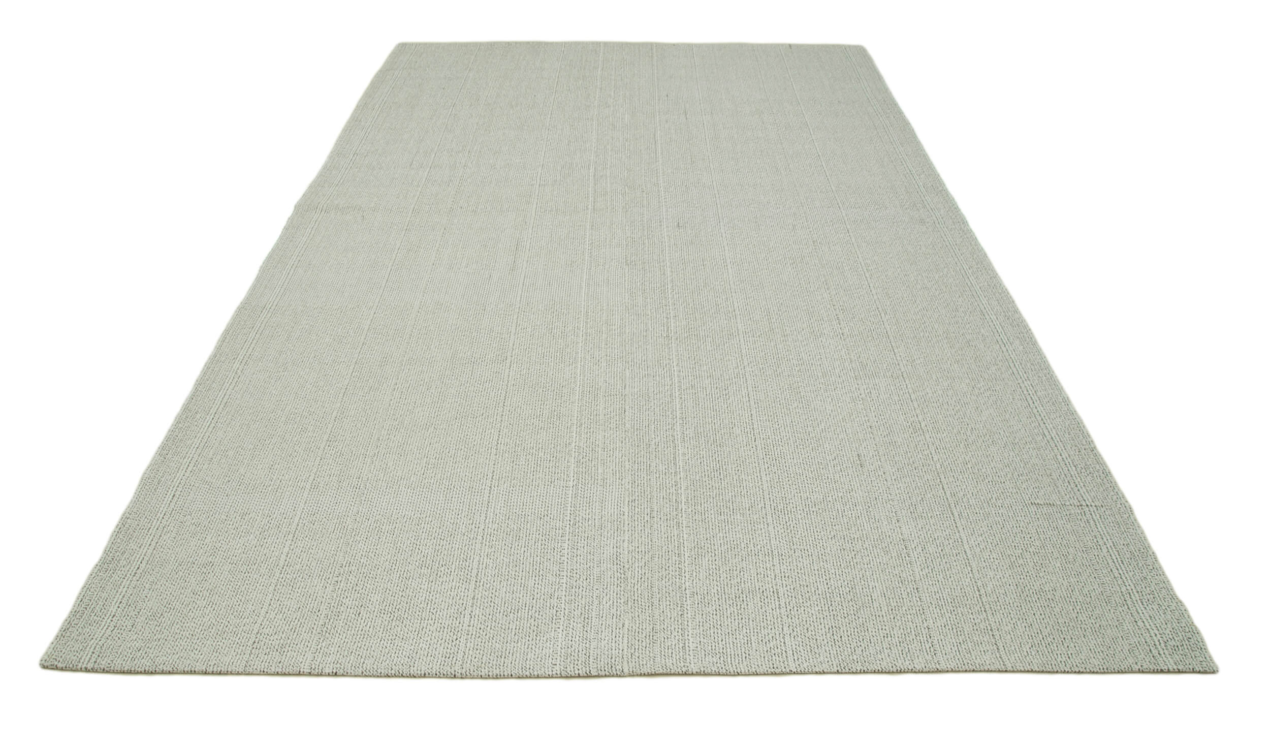 Vintage Flatweave Rug – Handmade Area Rug Cotton Wool Carpet 6'9''x10'11'' Beige