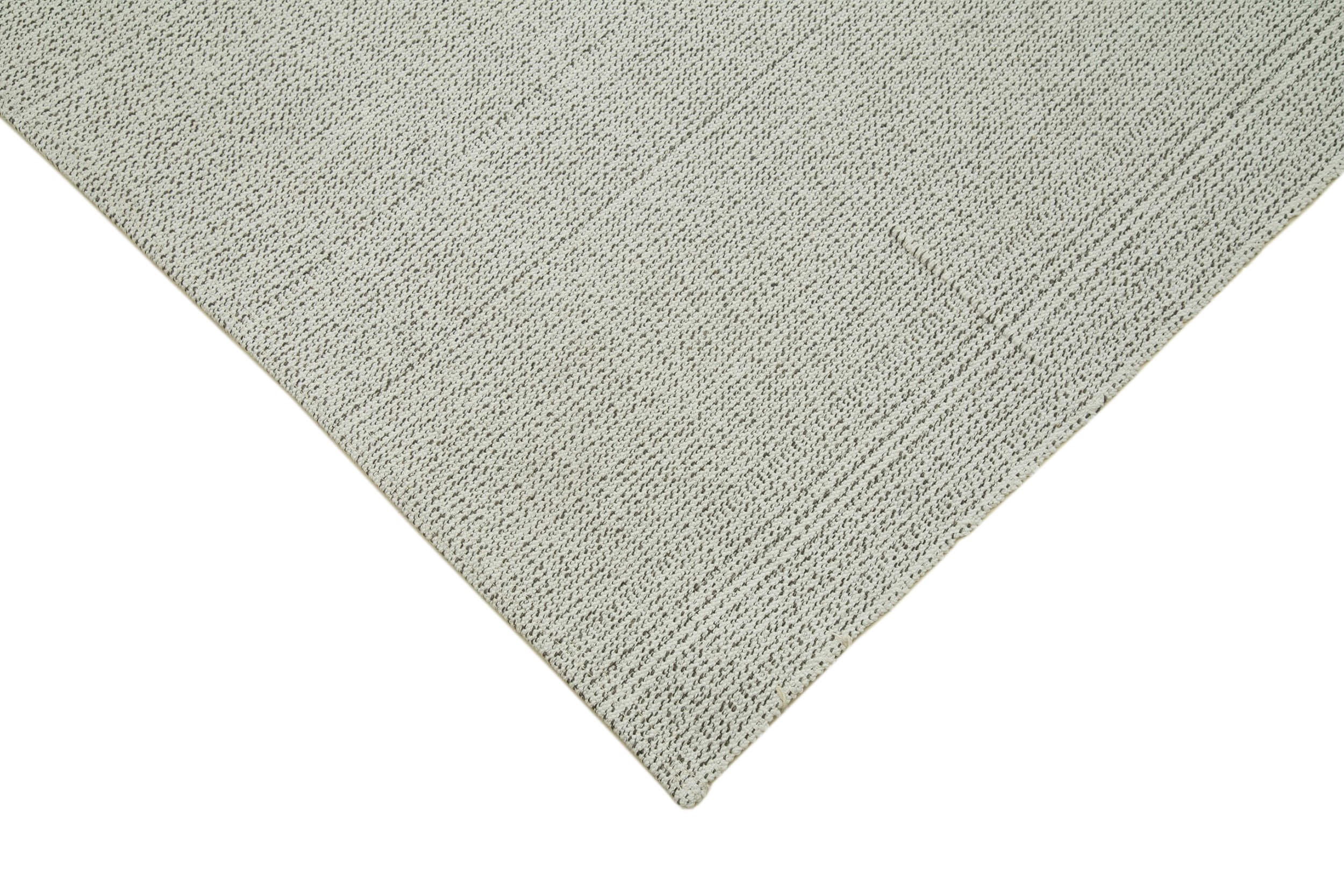 Vintage Flatweave Rug – Handmade Area Rug Cotton Wool Carpet 6'9''x10'11'' Beige