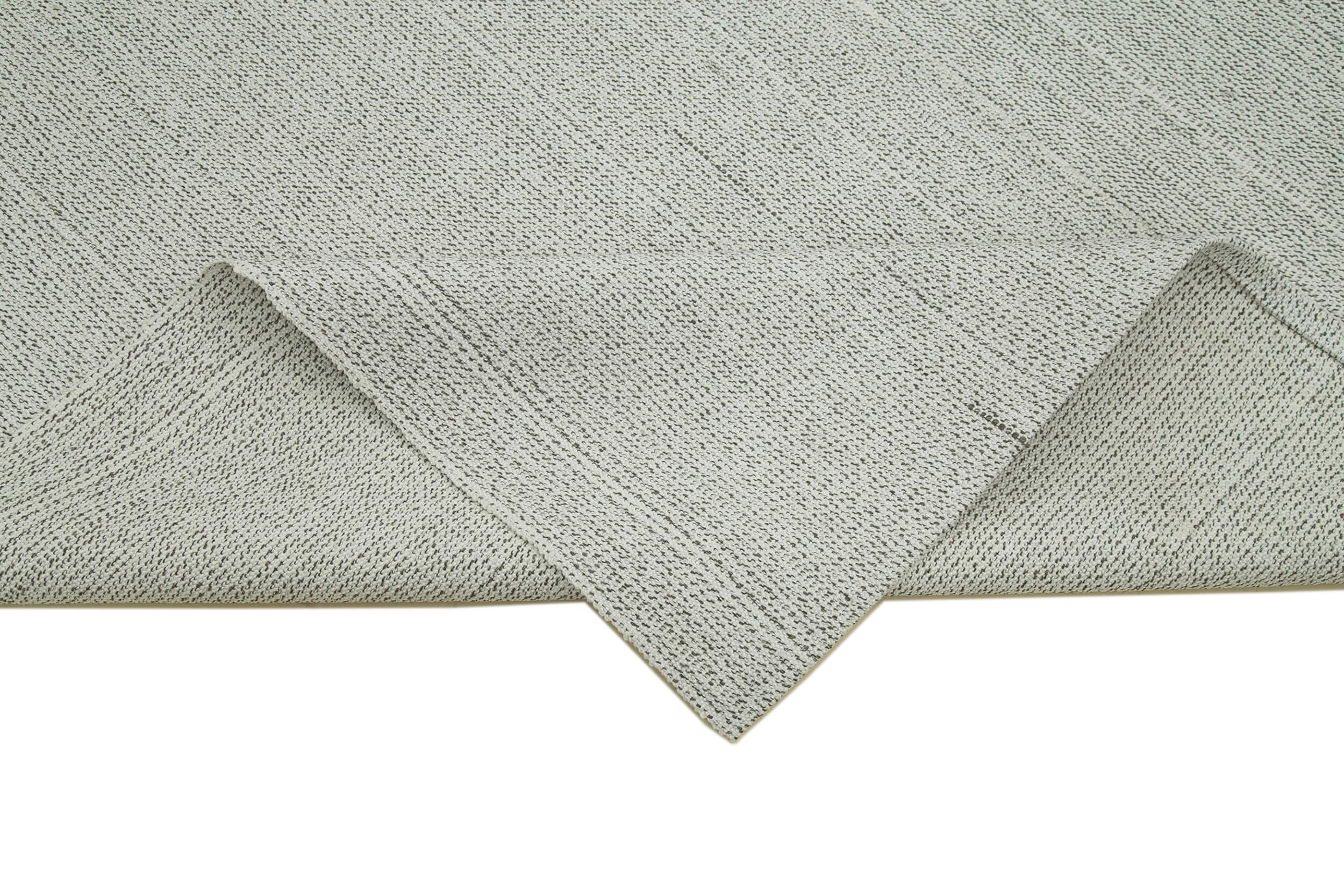 Vintage Flatweave Rug – Handmade Area Rug Cotton Wool Carpet 6'9''x10'11'' Beige