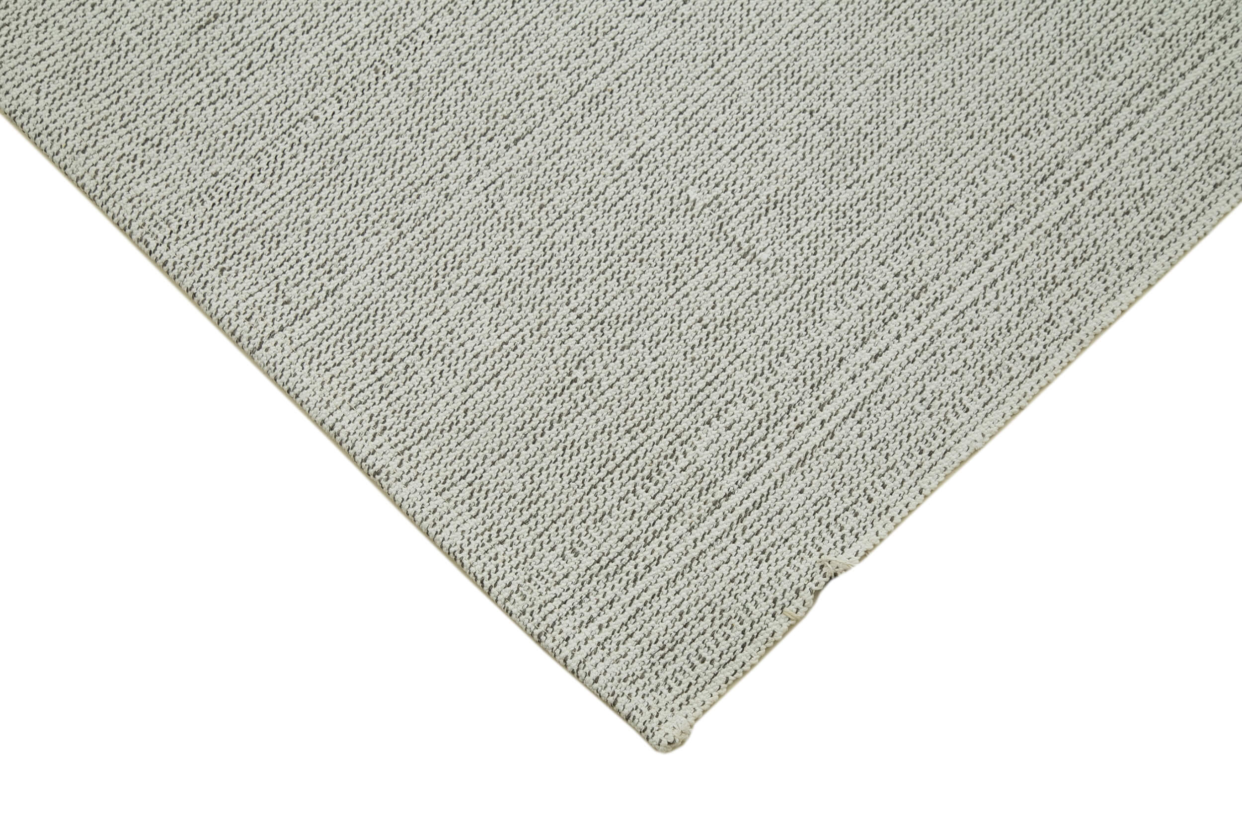 Vintage Flatweave Rug - Handmade Wool Cotton Blend Area Rug 6'8''x10'9'' Beige