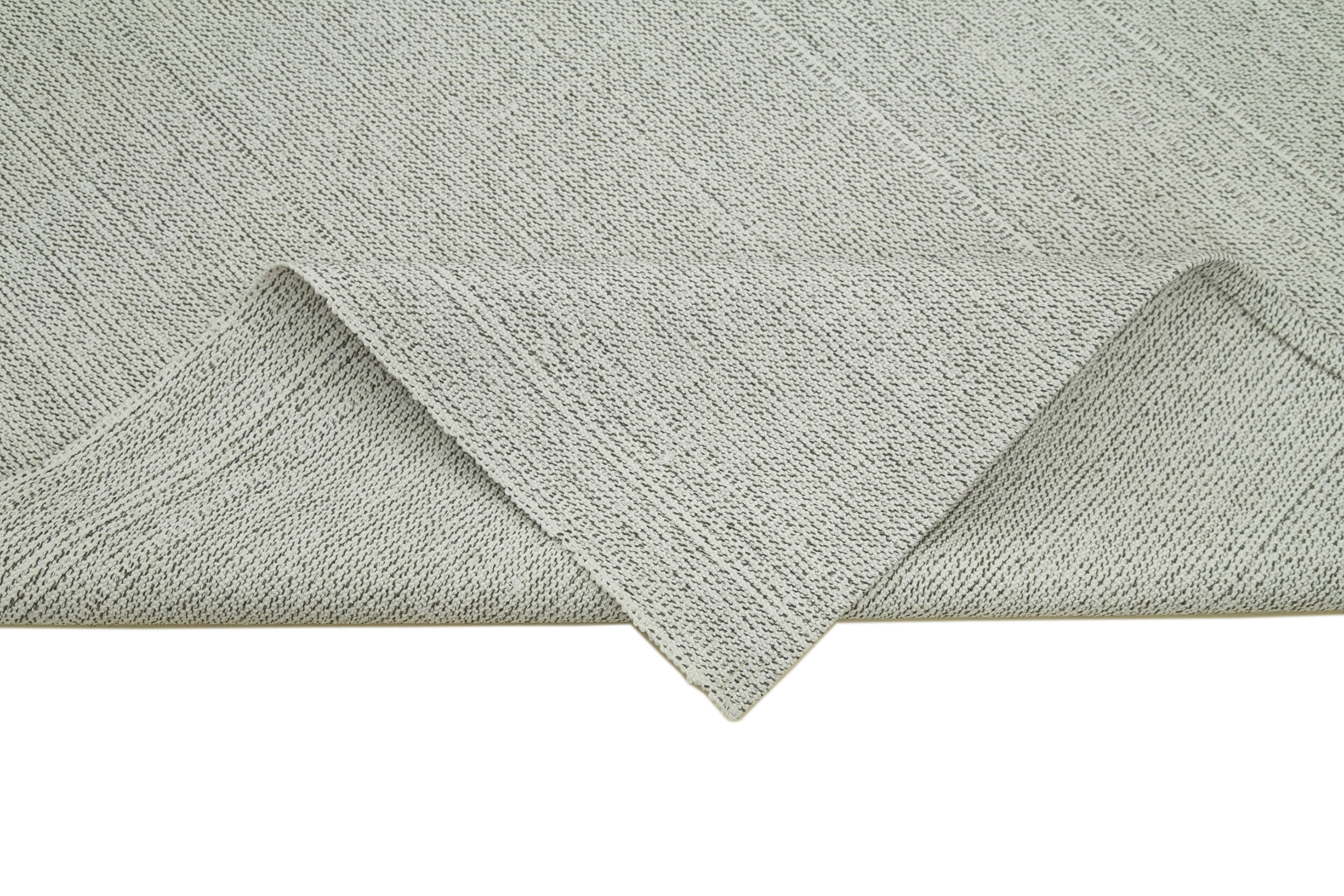 Vintage Flatweave Rug - Handmade Wool Cotton Blend Area Rug 6'8''x10'9'' Beige