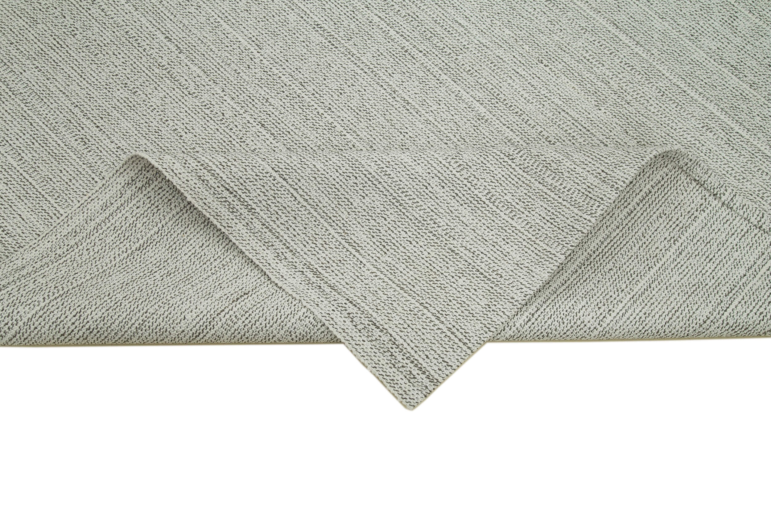 Vintage Flatweave Rug - Handmade Area Rug 6'9''x9'10'' Beige Cotton Wool Carpet