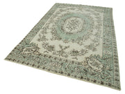 Handmade Wool Area Rug – Vintage Beige Cotton Wool Rug 5'10" x 9'2" Classic Carpet
