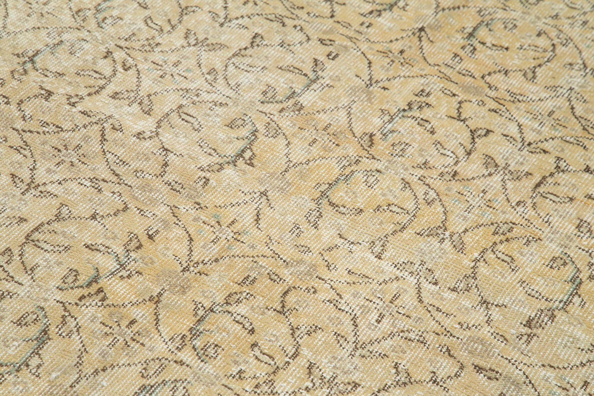 Handmade Wool Area Rug – Vintage Cotton Rug, Neutral Beige, 5'9''x8'11'' Classic