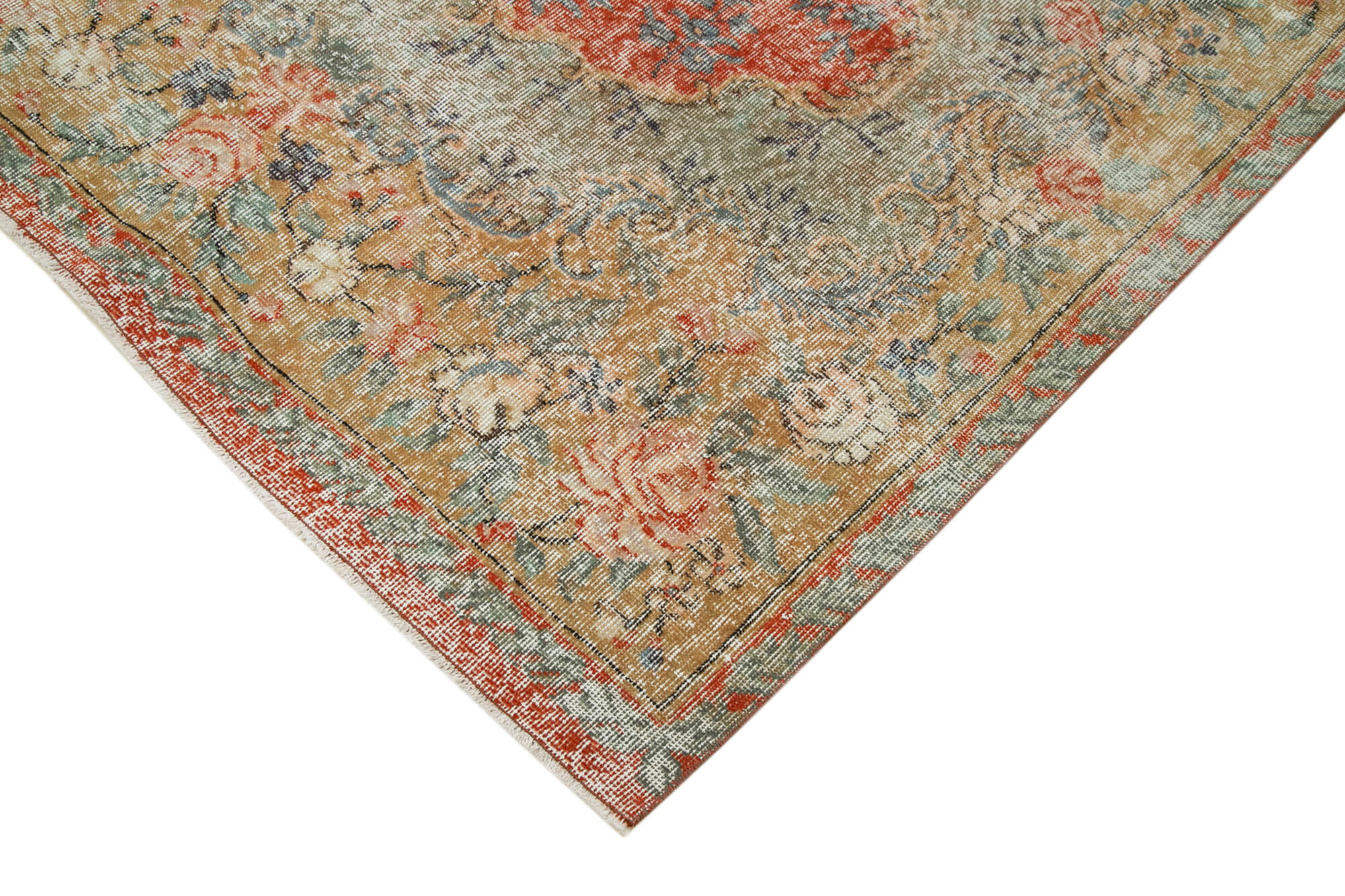 Handmade Wool Area Rug | Turkish Wool Rug, Classic Vintage Carpet 5'6'' x 9'4''