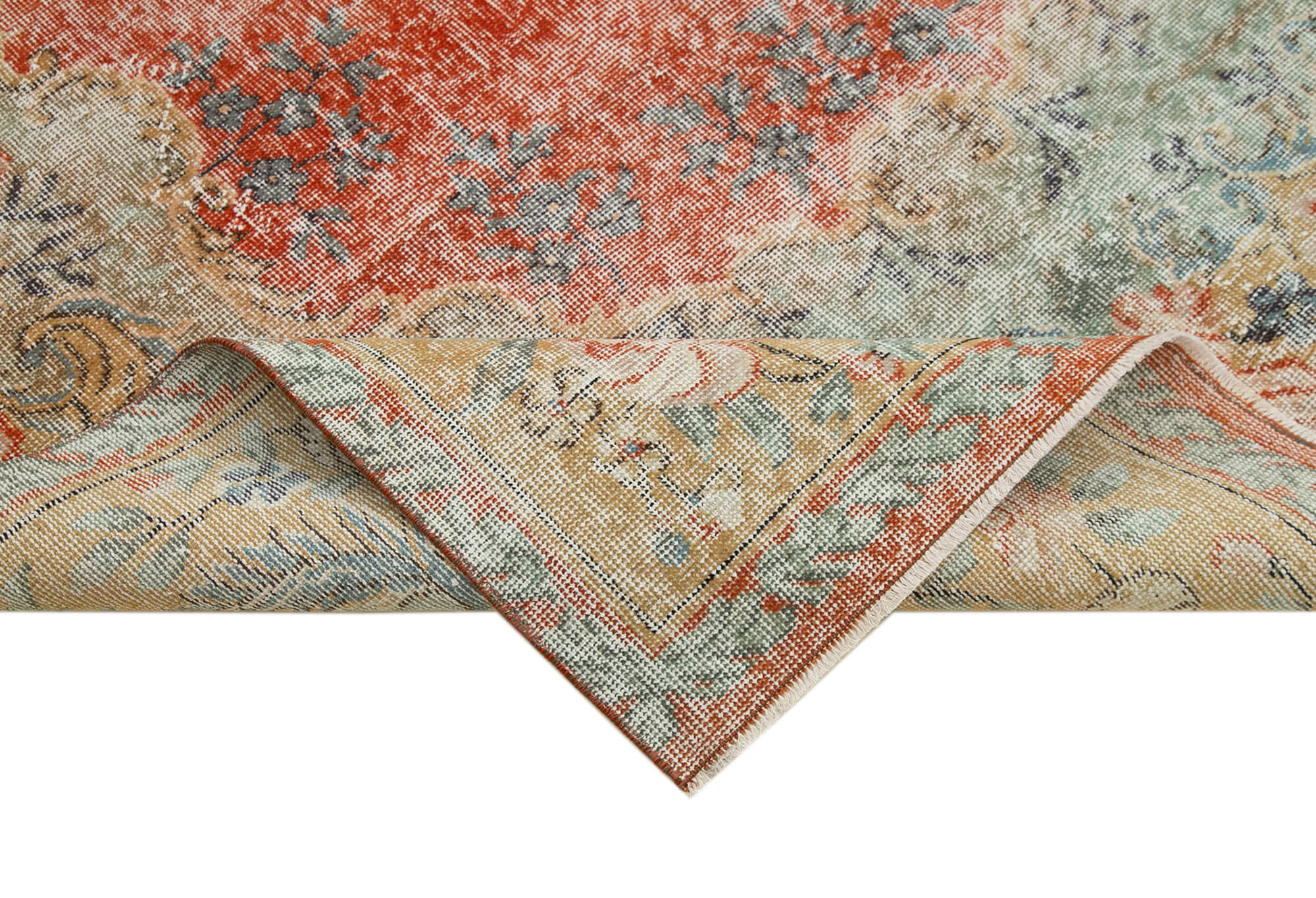 Handmade Wool Area Rug | Turkish Wool Rug, Classic Vintage Carpet 5'6'' x 9'4''