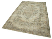 Handmade Wool Area Rug | Durable Cotton Blend Vintage Turkish Wool Rug 5x8