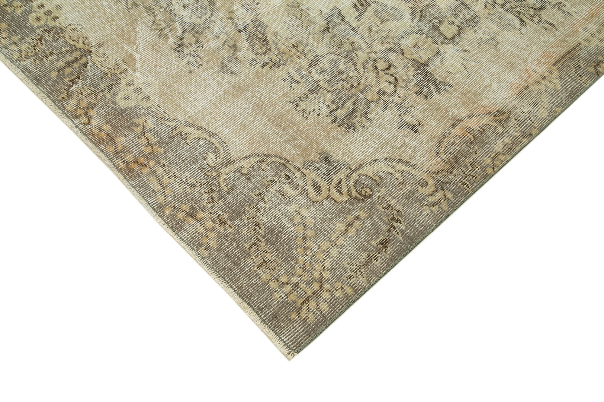 Handmade Wool Area Rug | Durable Cotton Blend Vintage Turkish Wool Rug 5x8