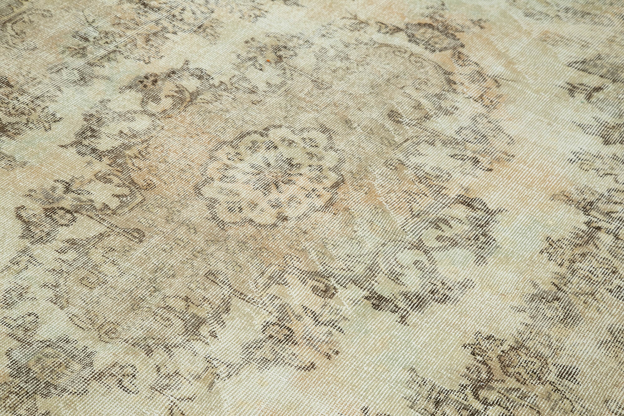 Handmade Wool Area Rug | Durable Cotton Blend Vintage Turkish Wool Rug 5x8
