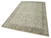 Handmade Wool Area Rug – Vintage Cotton Rug | Durable Cotton Weave, Beige Wool Carpet