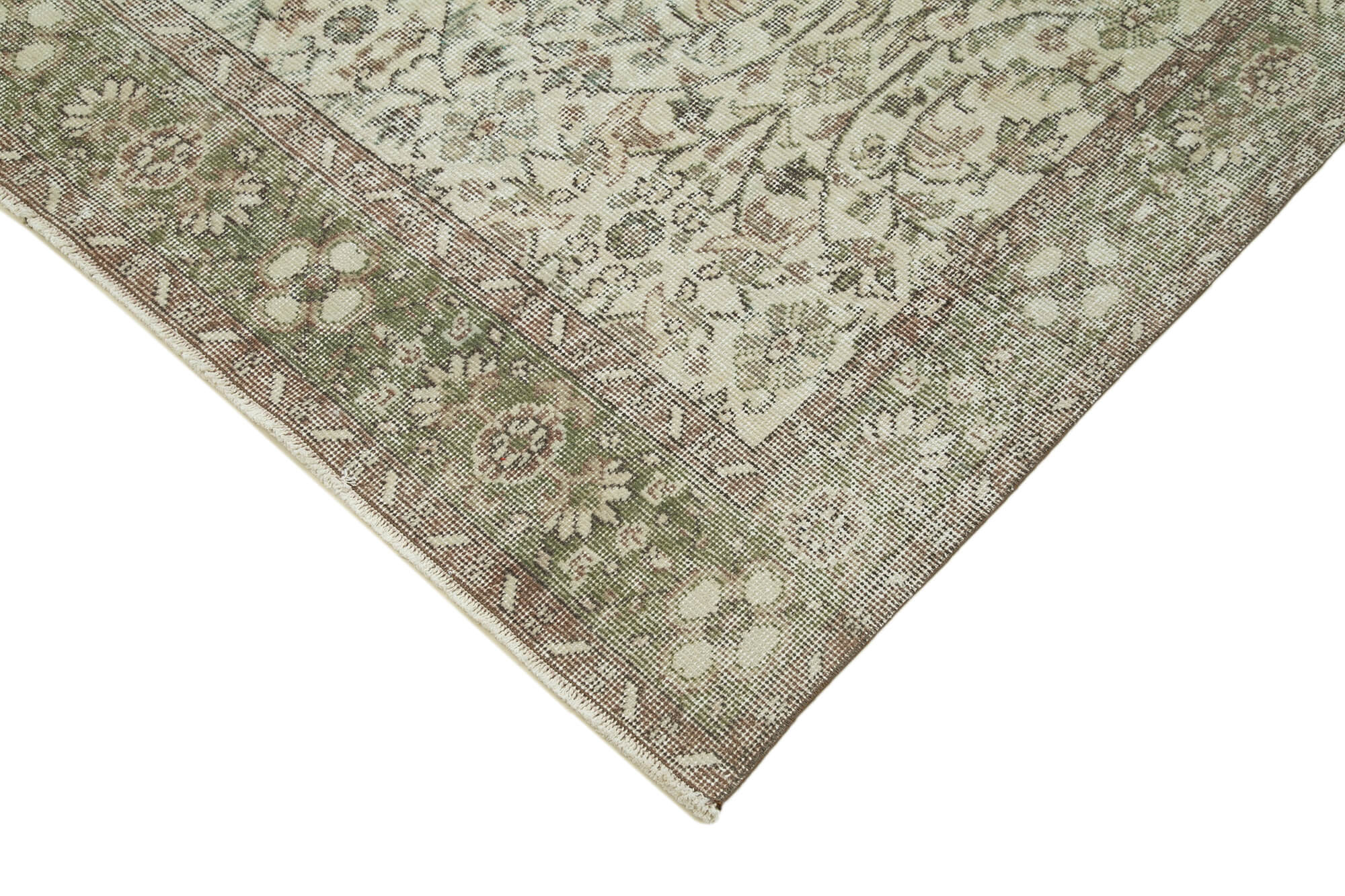 Handmade Wool Area Rug – Vintage Cotton Rug | Durable Cotton Weave, Beige Wool Carpet